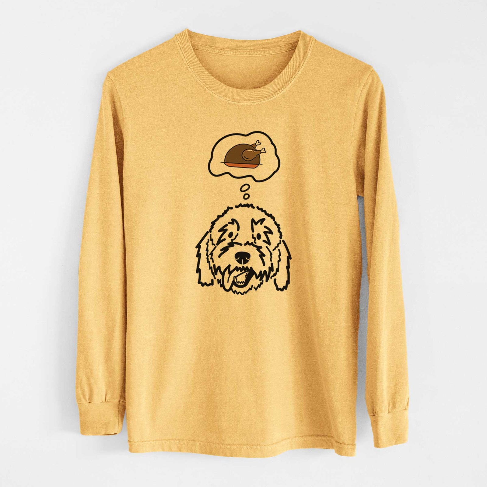 Turkey Thoughts Goldendoodle - Barry - Heavyweight 100% Cotton Long Sleeve