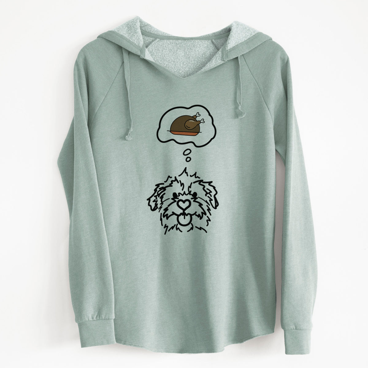 Turkey Thoughts Mixed Breed - Bea - Cali Wave Hooded Sweatshirt