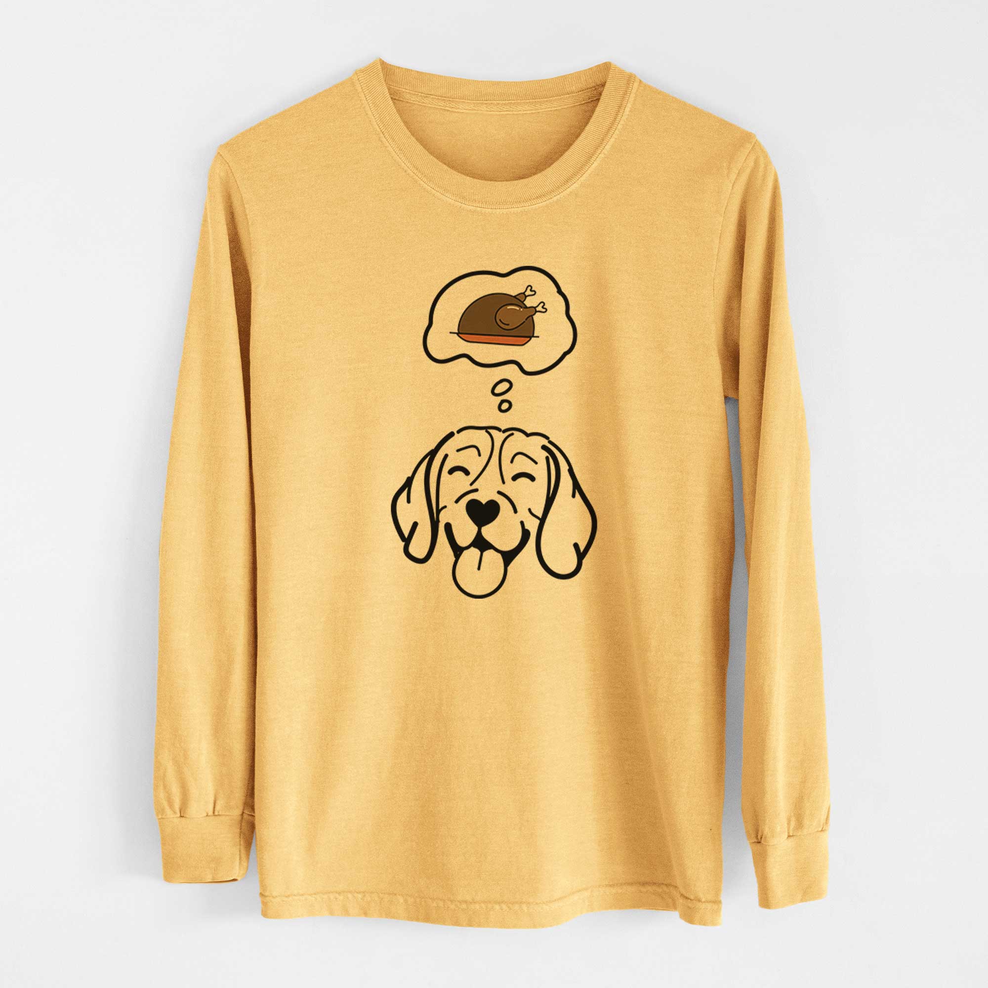 Turkey Thoughts Beagle - Heavyweight 100% Cotton Long Sleeve