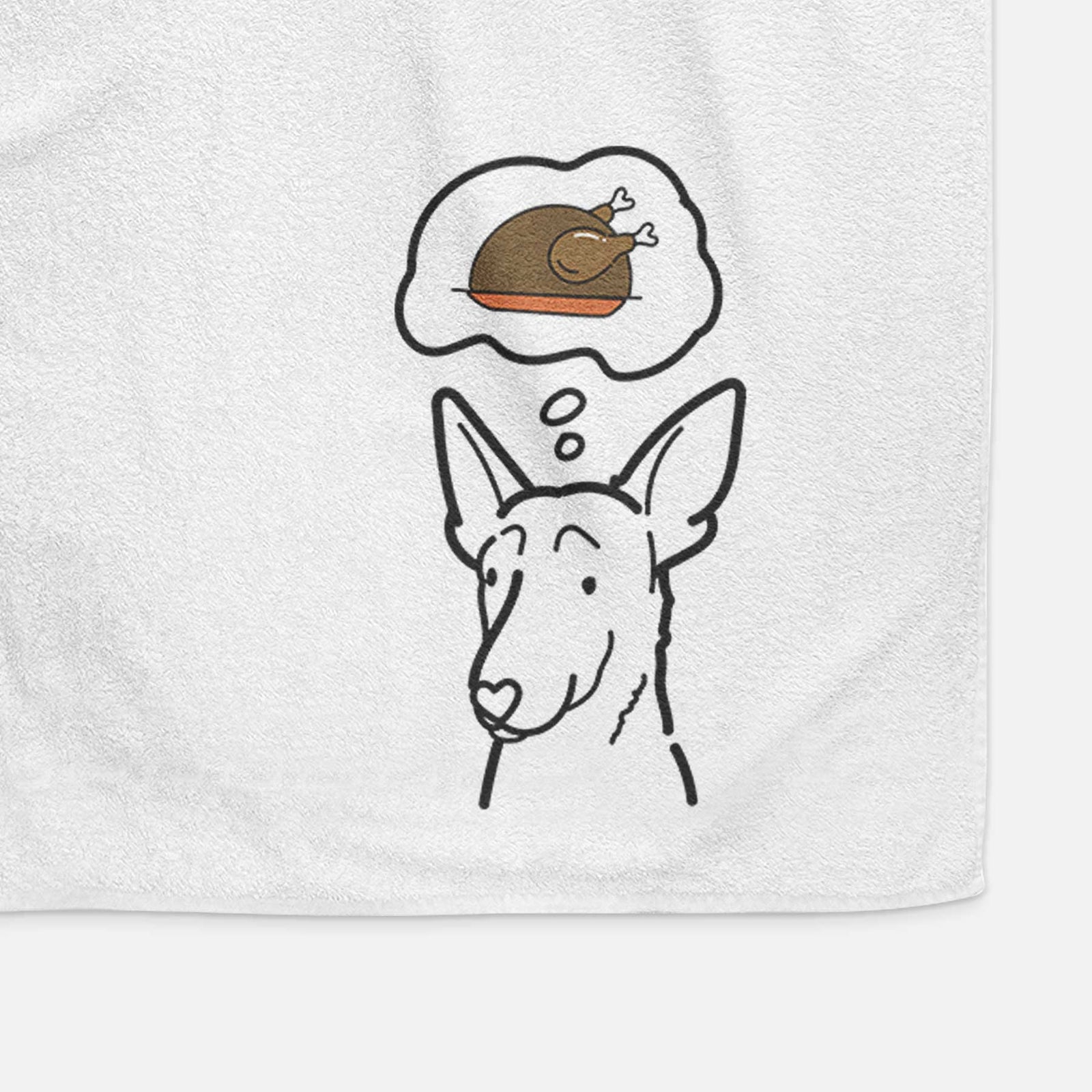 Turkey Thoughts Belgian Malinois - Decorative Hand Towel