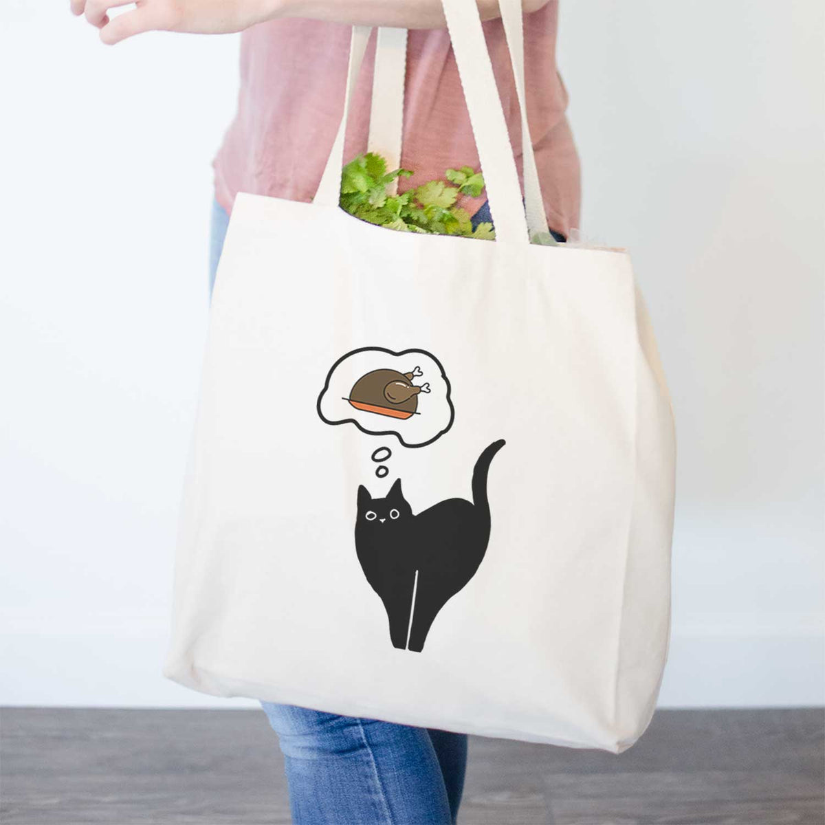 Turkey Thoughts Black Cat - Bella - Tote Bag