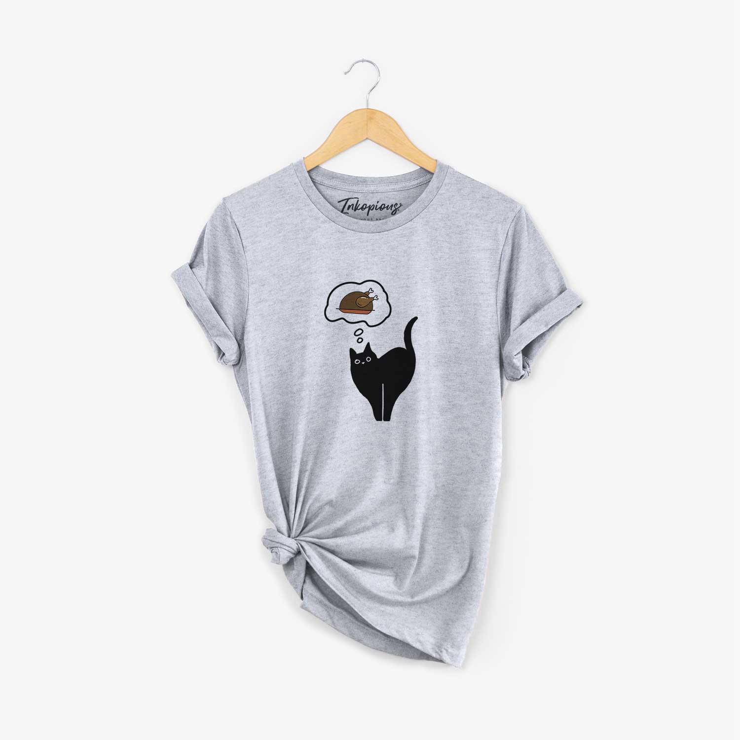 Turkey Thoughts Black Cat - Bella - Unisex Crewneck