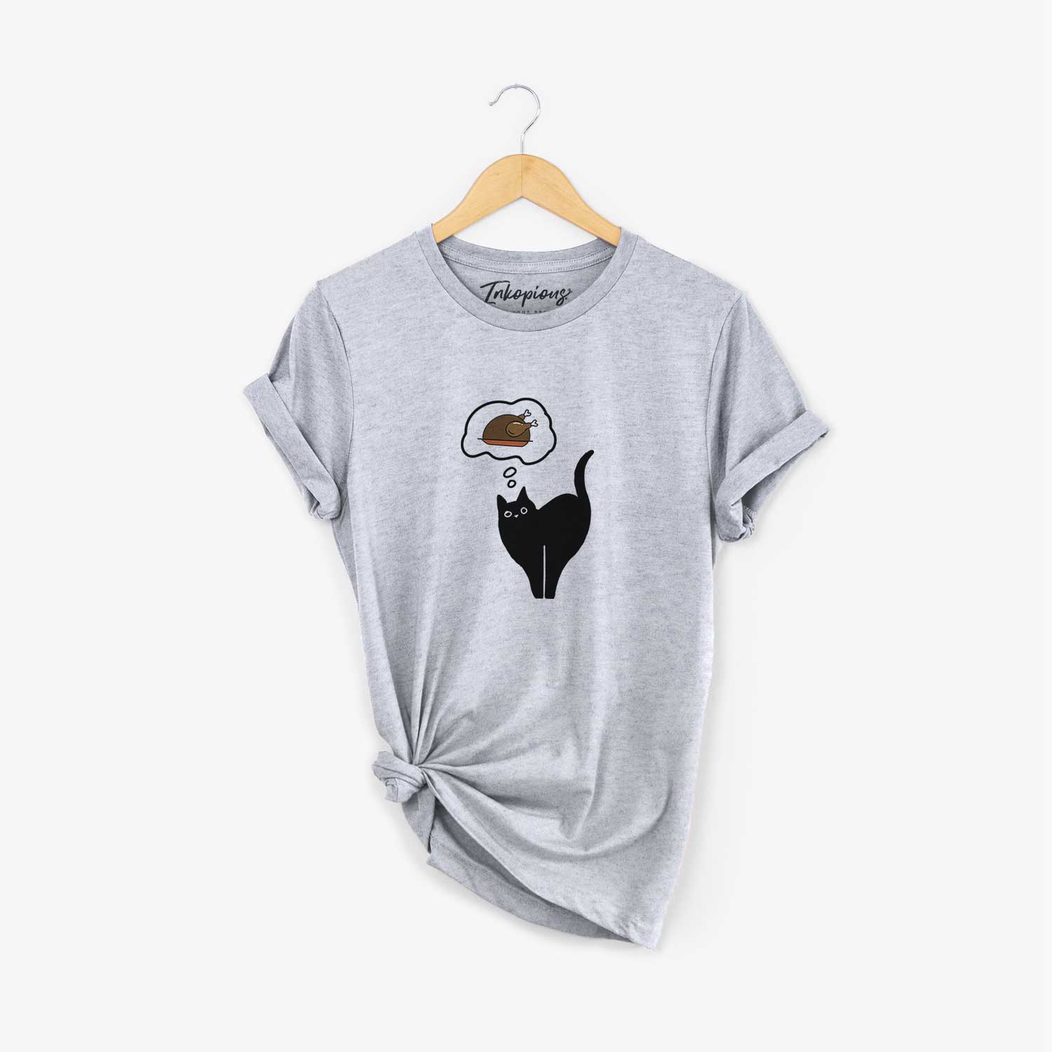 Turkey Thoughts Black Cat - Bella - Unisex Crewneck