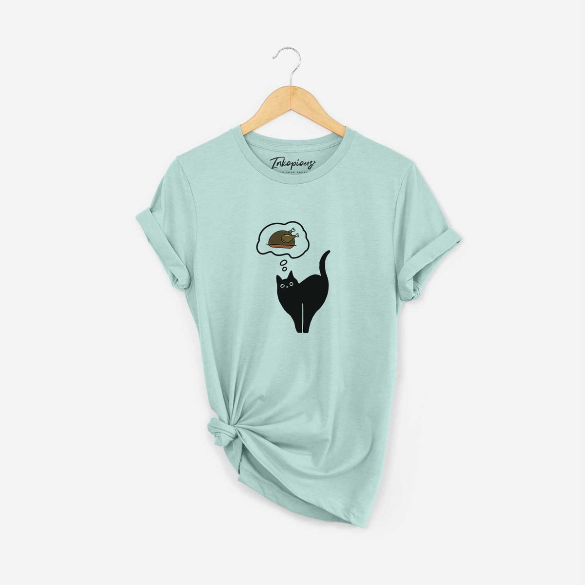 Turkey Thoughts Black Cat - Bella - Unisex Crewneck