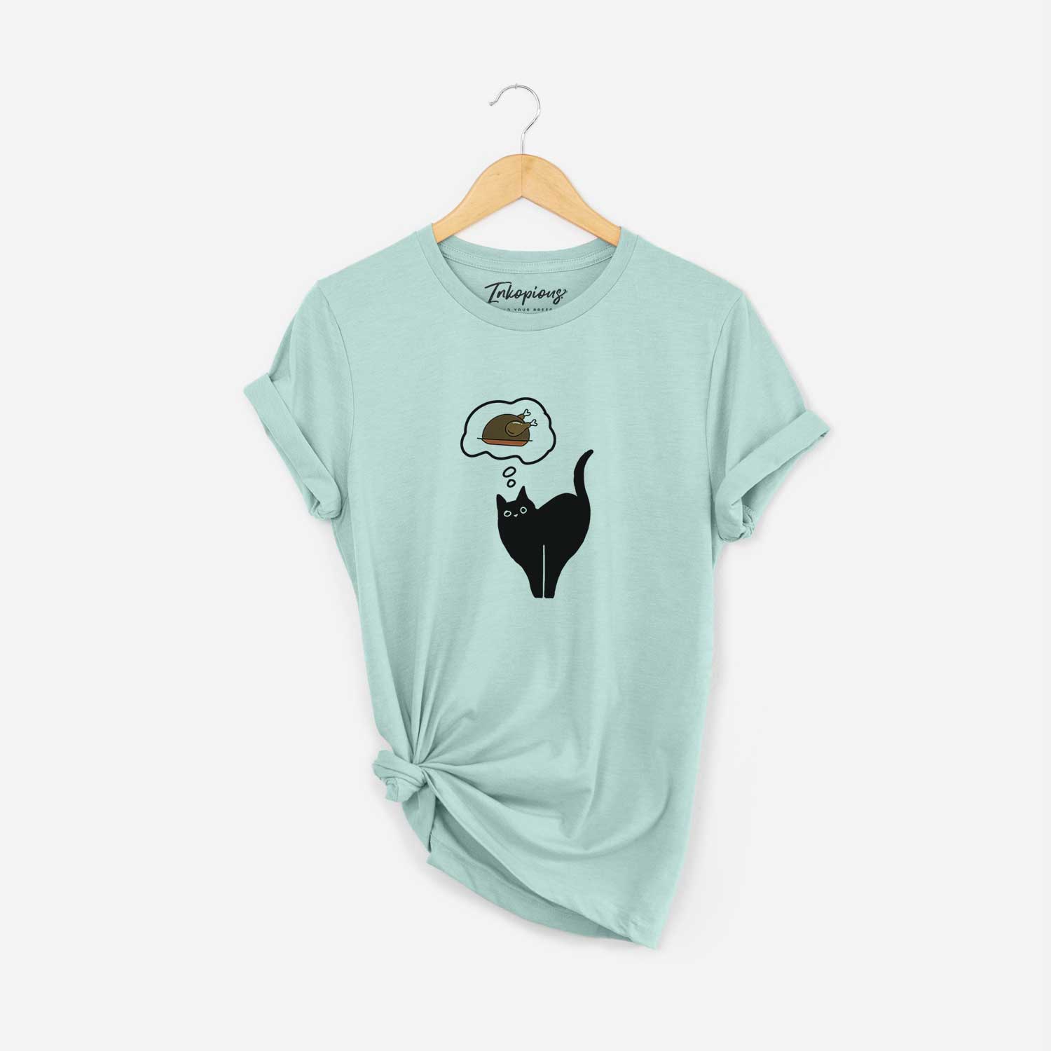 Turkey Thoughts Black Cat - Bella - Unisex Crewneck