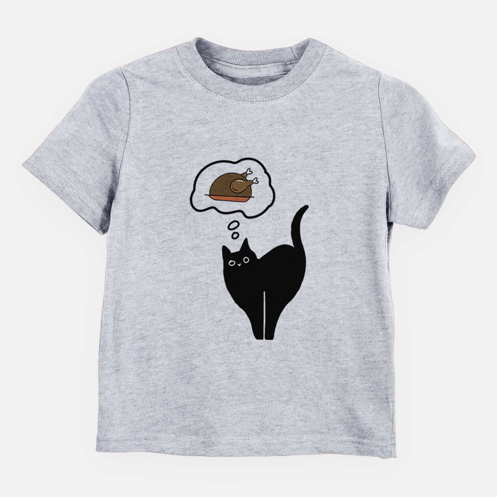 Turkey Thoughts Black Cat - Bella - Kids/Youth/Toddler Shirt