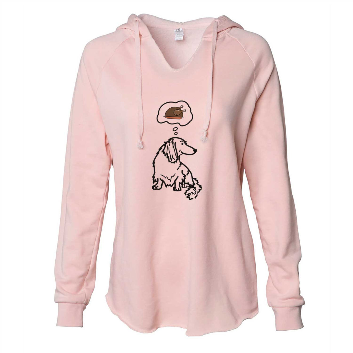 Turkey Thoughts Dachshund - Bella - Cali Wave Hooded Sweatshirt