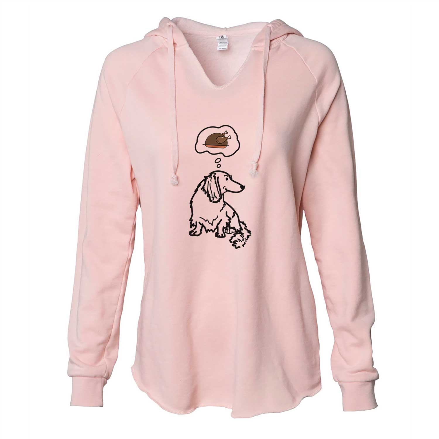 Turkey Thoughts Dachshund - Bella - Cali Wave Hooded Sweatshirt