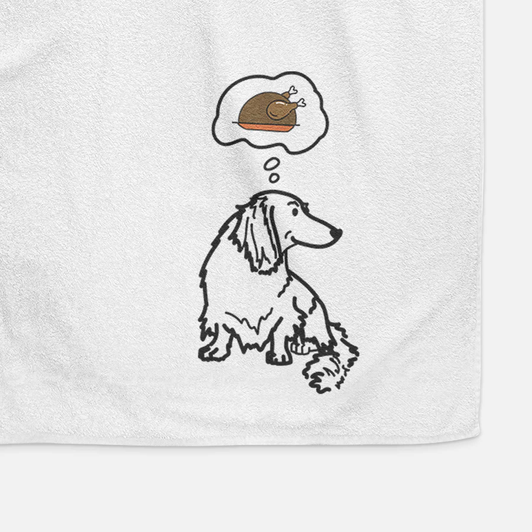 Turkey Thoughts Dachshund - Bella - Decorative Hand Towel