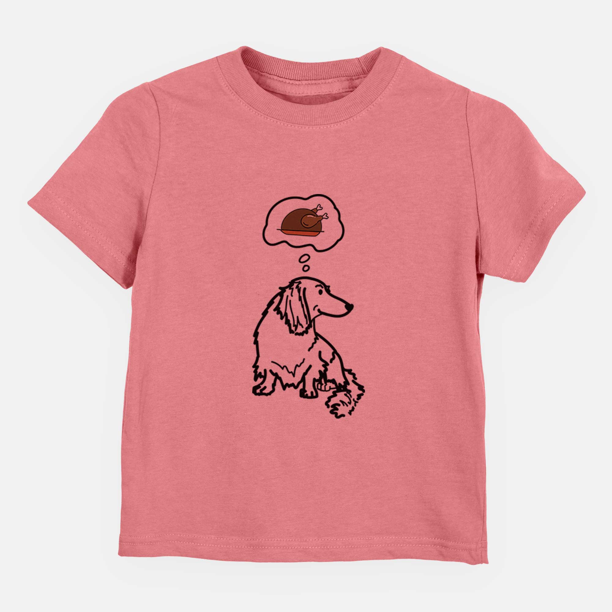 Turkey Thoughts Dachshund - Bella - Kids/Youth/Toddler Shirt