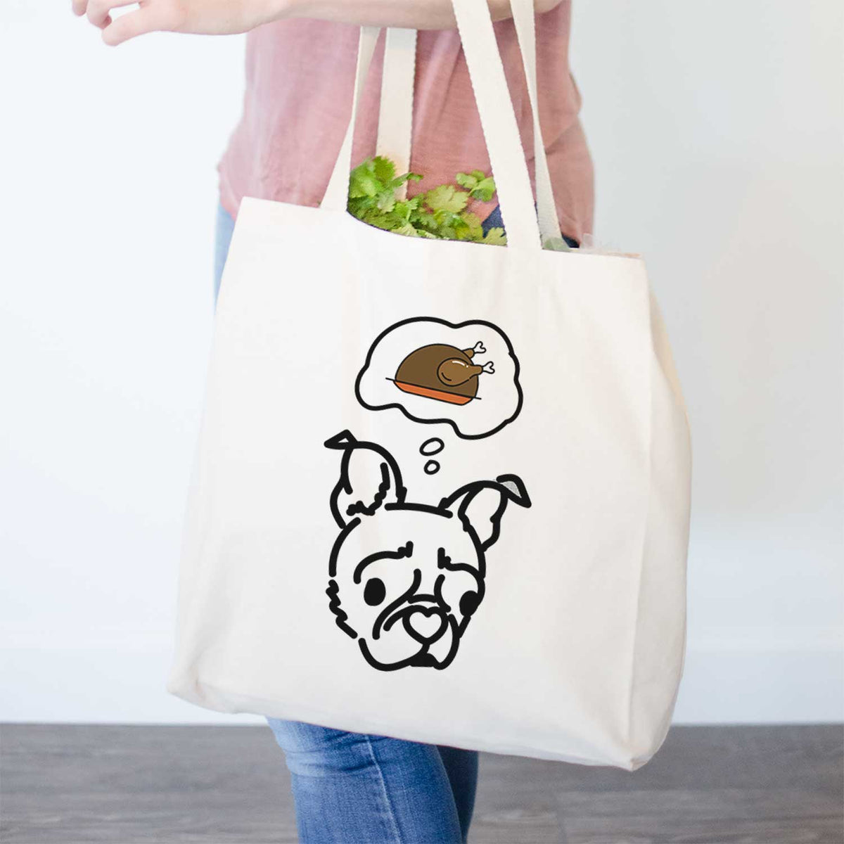 Turkey Thoughts Pug Boston Terrier Mix - Bella - Tote Bag