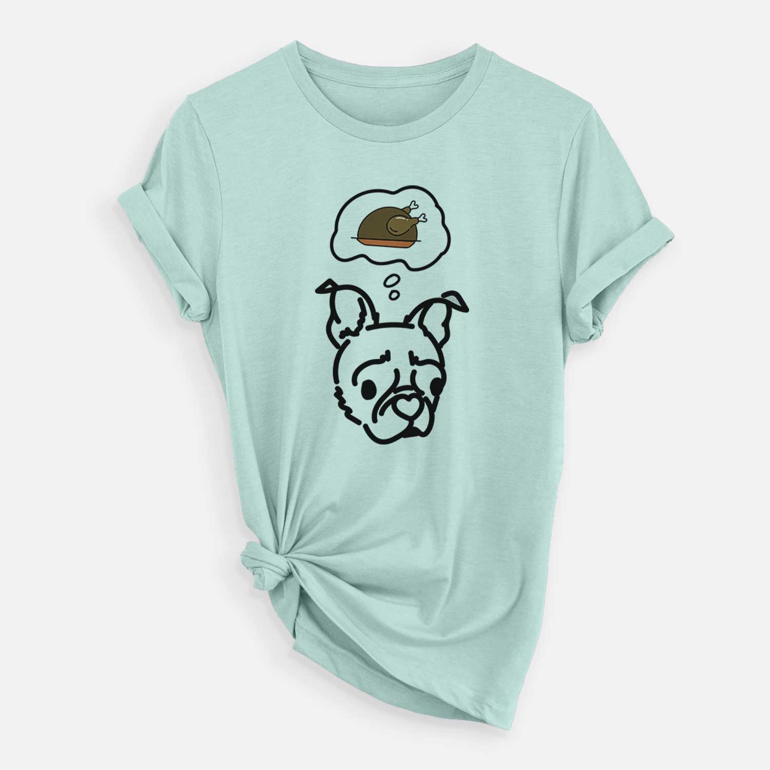 Turkey Thoughts Pug Boston Terrier Mix - Bella - Unisex Crewneck