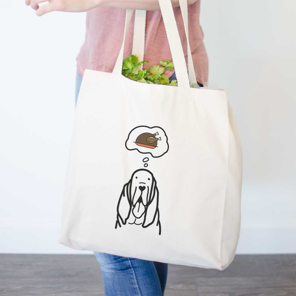 Turkey Thoughts Bloodhound - Tote Bag