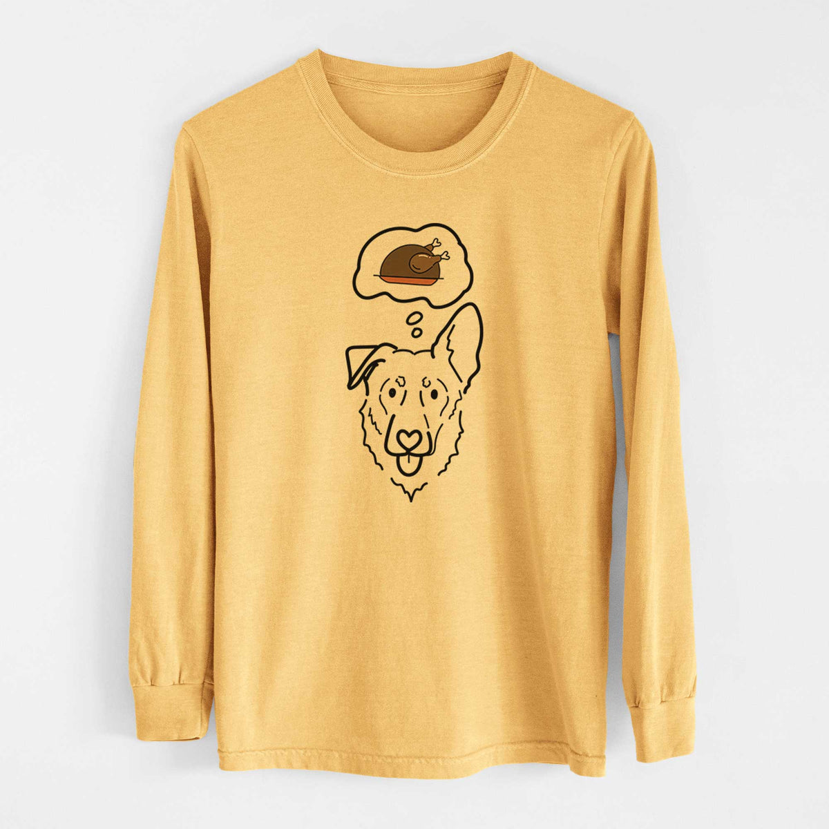 Turkey Thoughs Shepherd Mix - Bodhi - Heavyweight 100% Cotton Long Sleeve