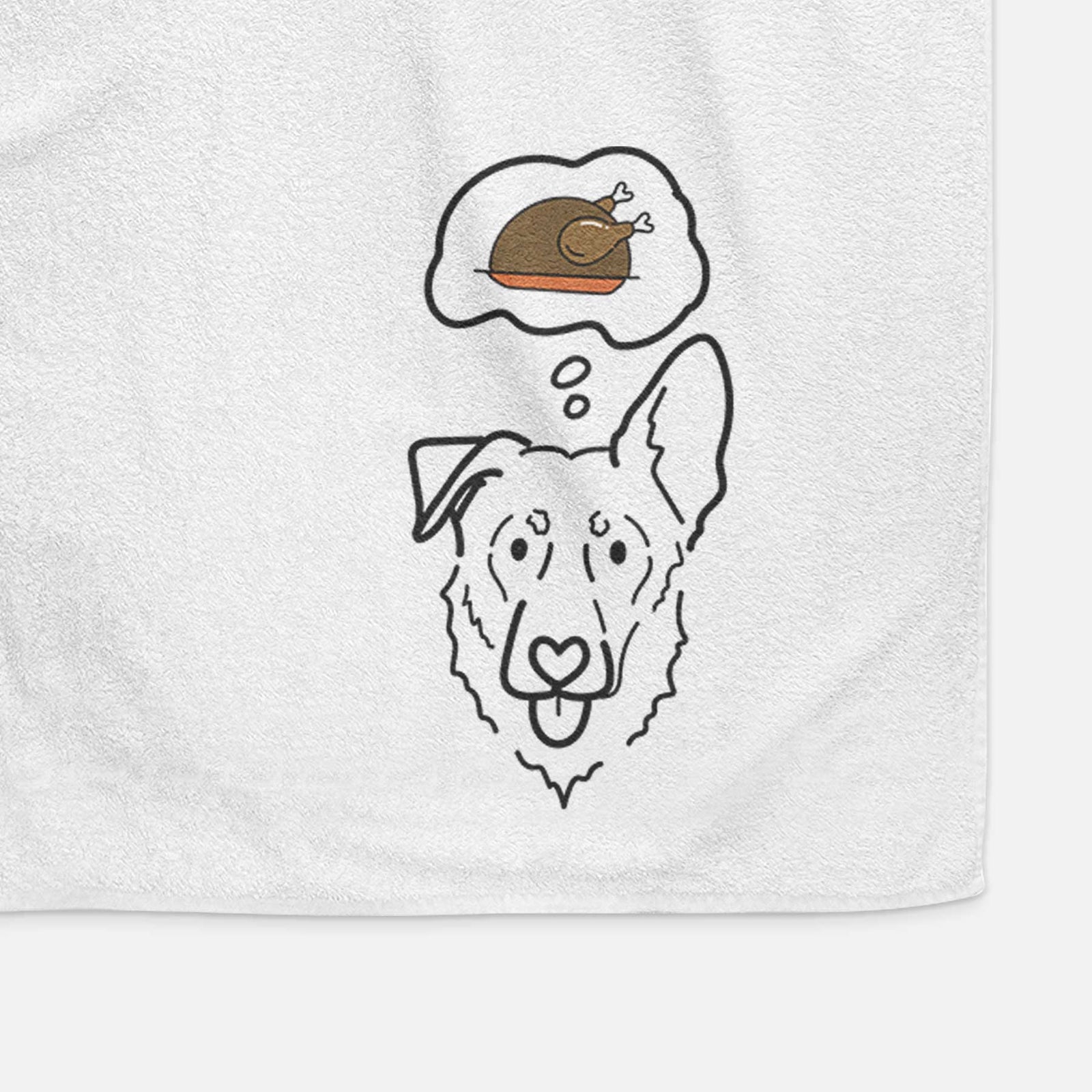 Turkey Thoughts Shepherd Mix - Bodhi - Decorative Hand Towel