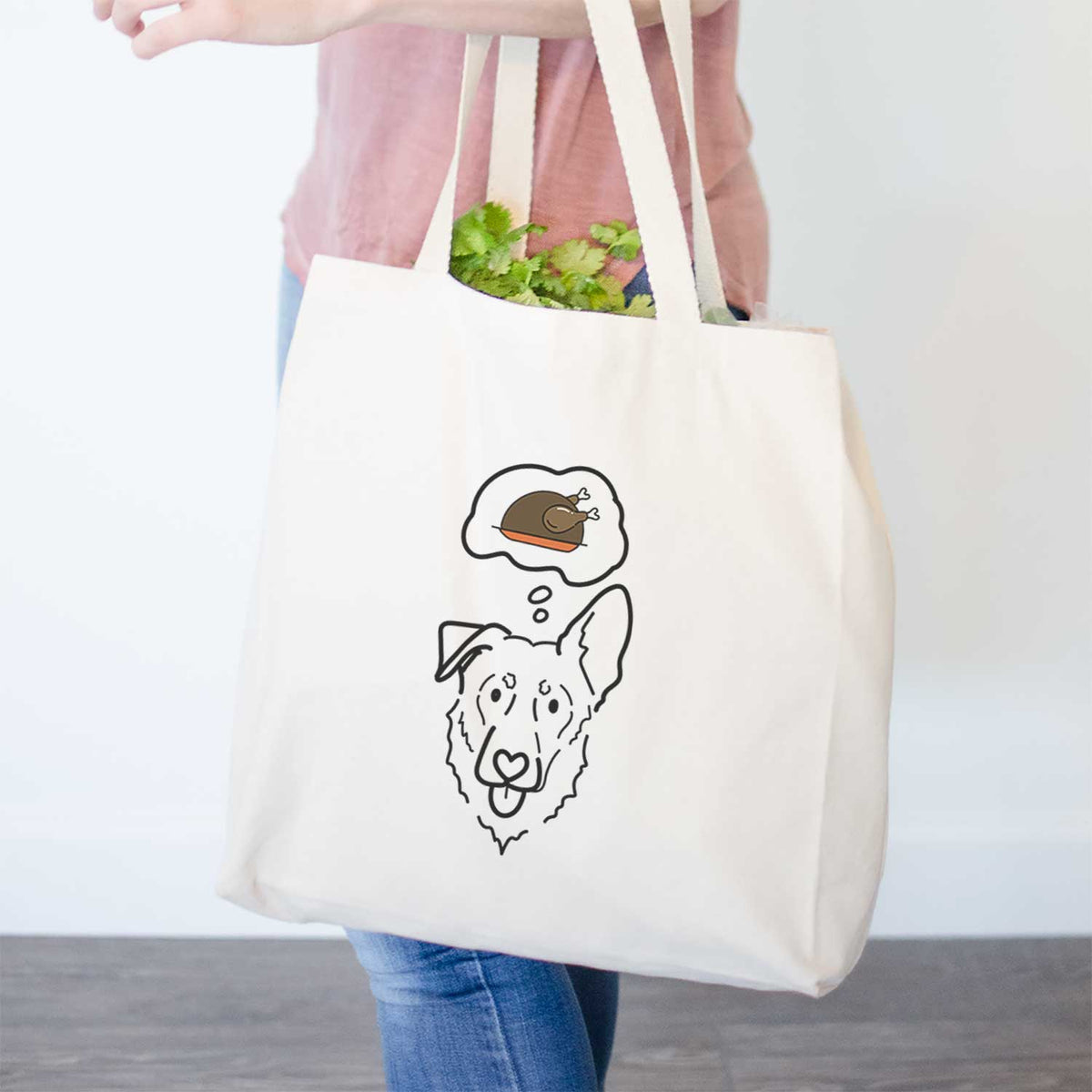 Turkey Thoughts Shepherd Mix - Bodhi - Tote Bag
