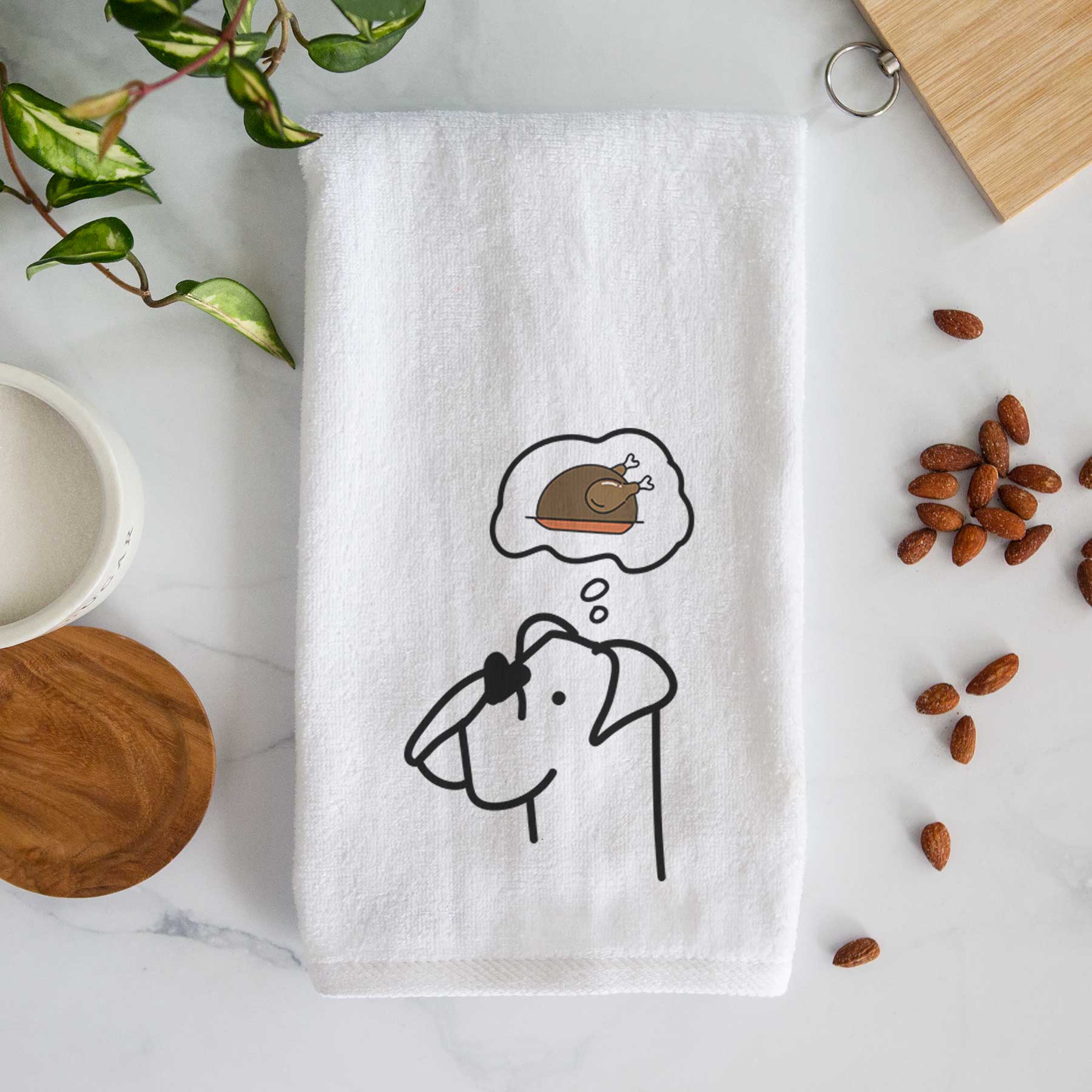 Turkey Thoughts Boxer - Decorative Hand Towel