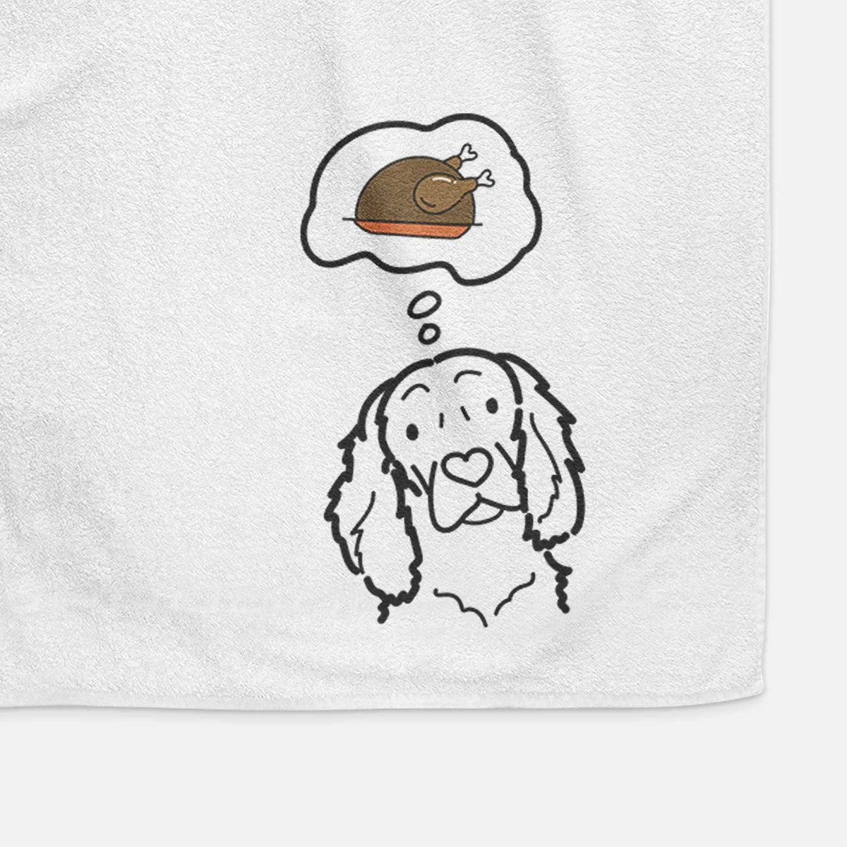 Turkey Thoughts Boykin Spaniel - Decorative Hand Towel