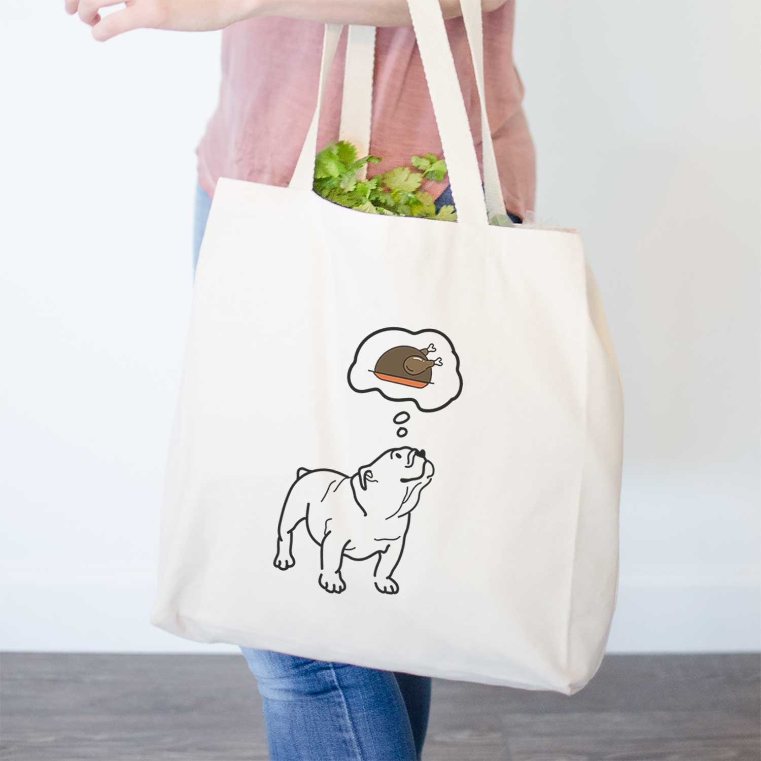 Turkey Thoughts English Bulldog - Bruno - Tote Bag