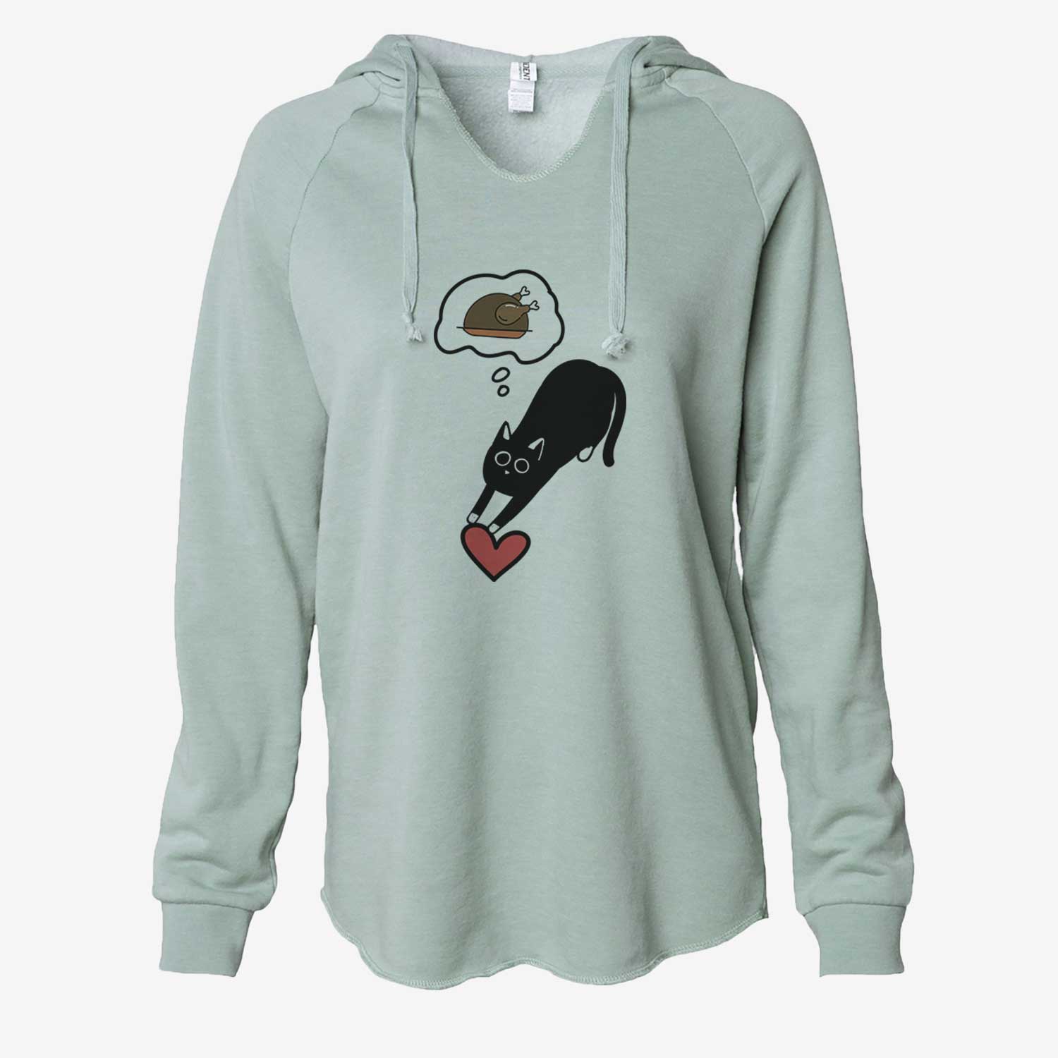 Turkey Thoughts Black Cat - Bug - Cali Wave Hooded Sweatshirt