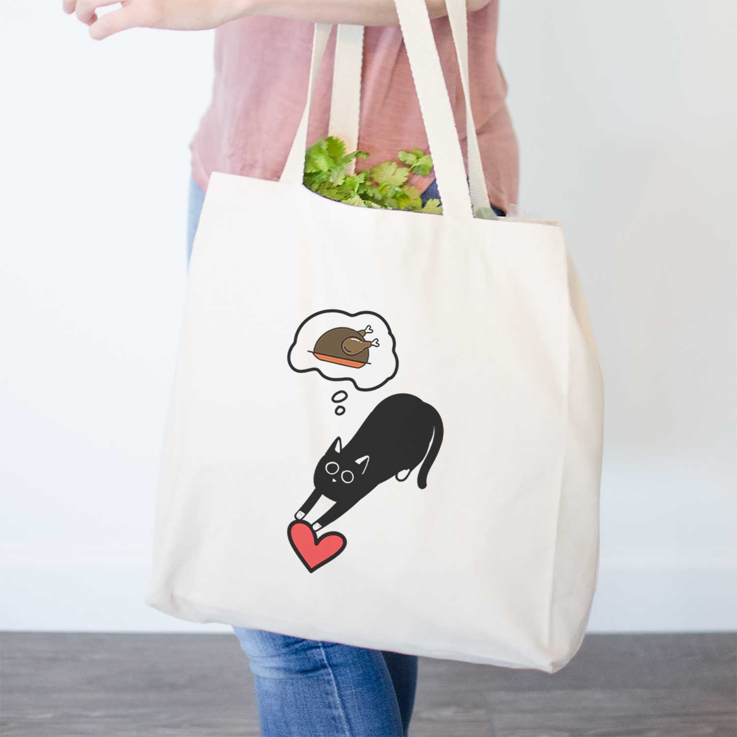 Turkey Thoughts Black Cat - Bug - Tote Bag