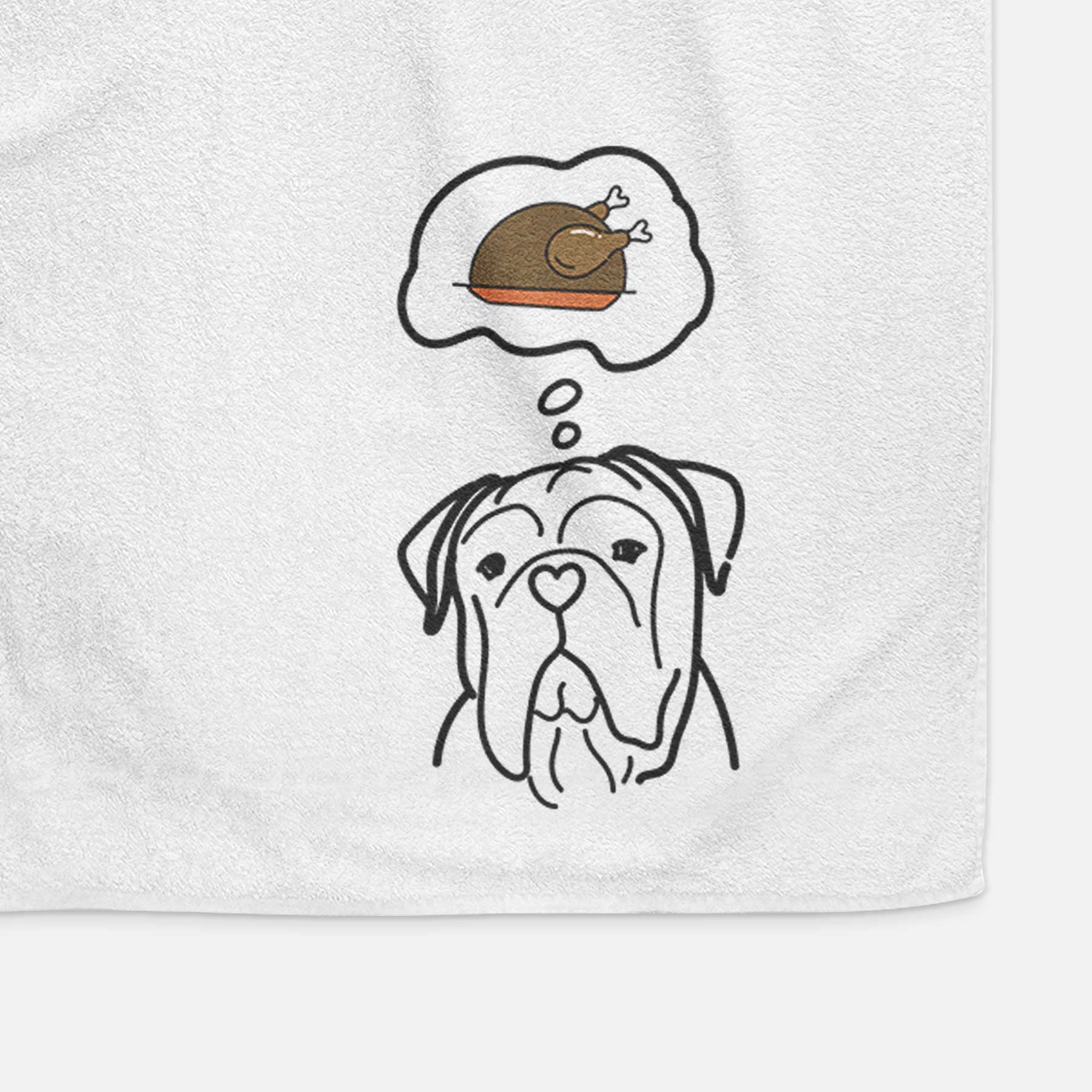 Turkey Thoughts Bull Mastiff - Vivian - Decorative Hand Towel