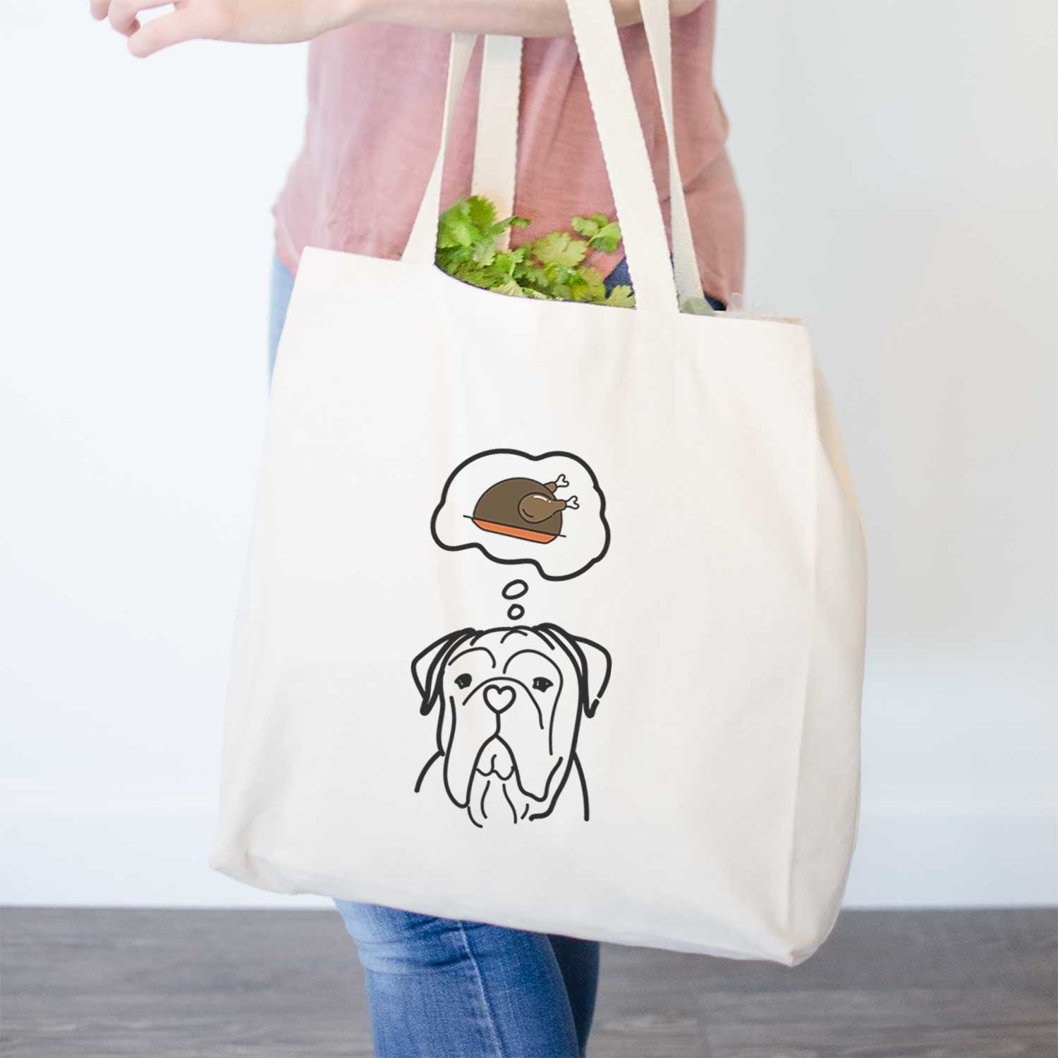 Turkey Thoughts Bull Mastiff - Vivian - Tote Bag