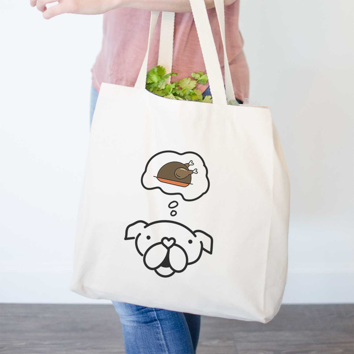 Turkey Thoughts English Bulldog - Tote Bag
