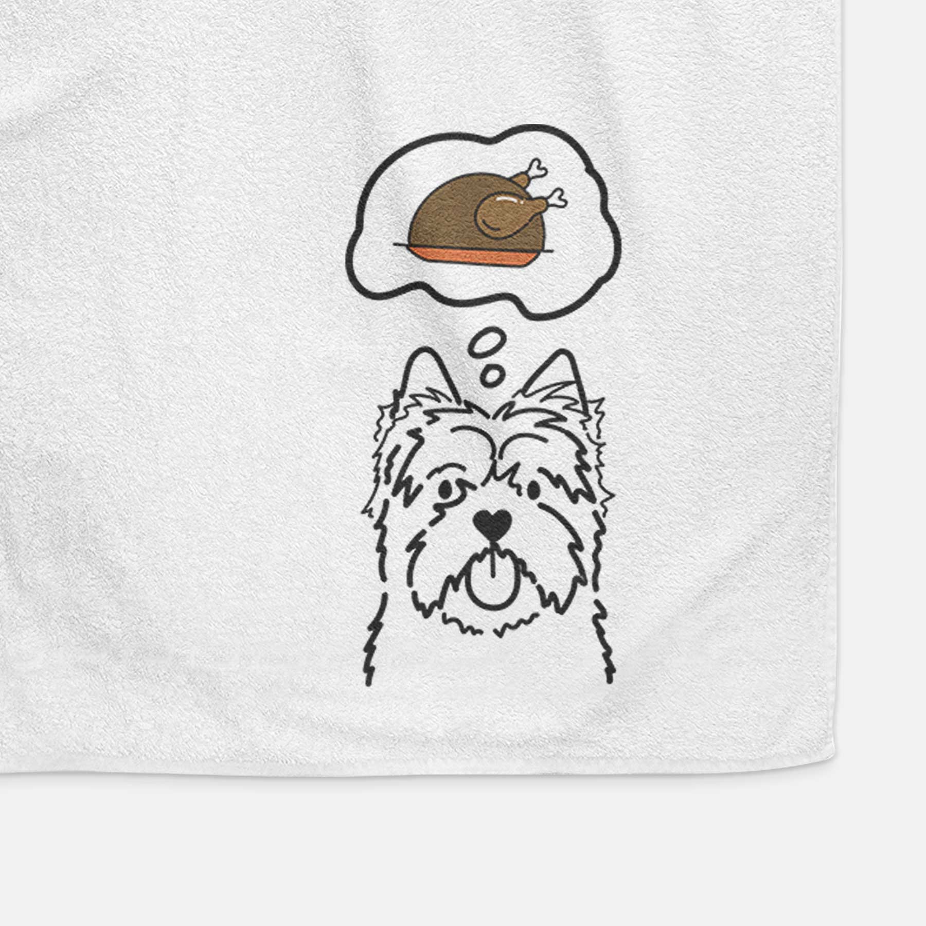 Turkey Thoughts Cairn Terrier - Decorative Hand Towel