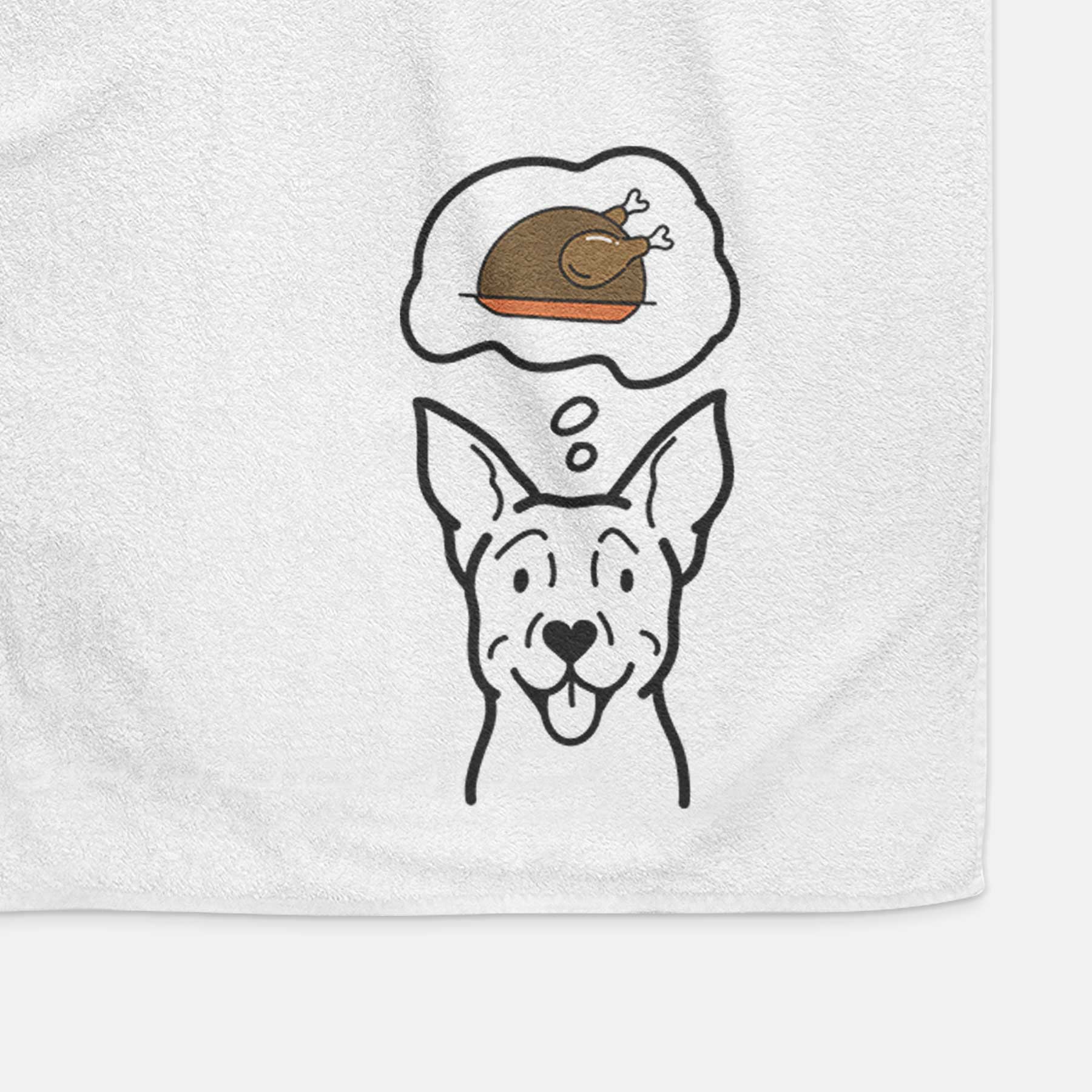 Turkey Thoughts Carolina Dog - Decorative Hand Towel