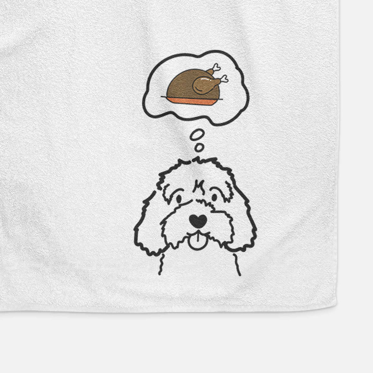 Turkey Thoughts Cavapoo - Decorative Hand Towel