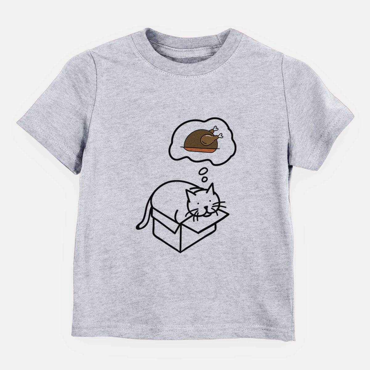 Turkey Thoughts Cat in a Box - Charlie - Kids/Youth/Toddler Shirt