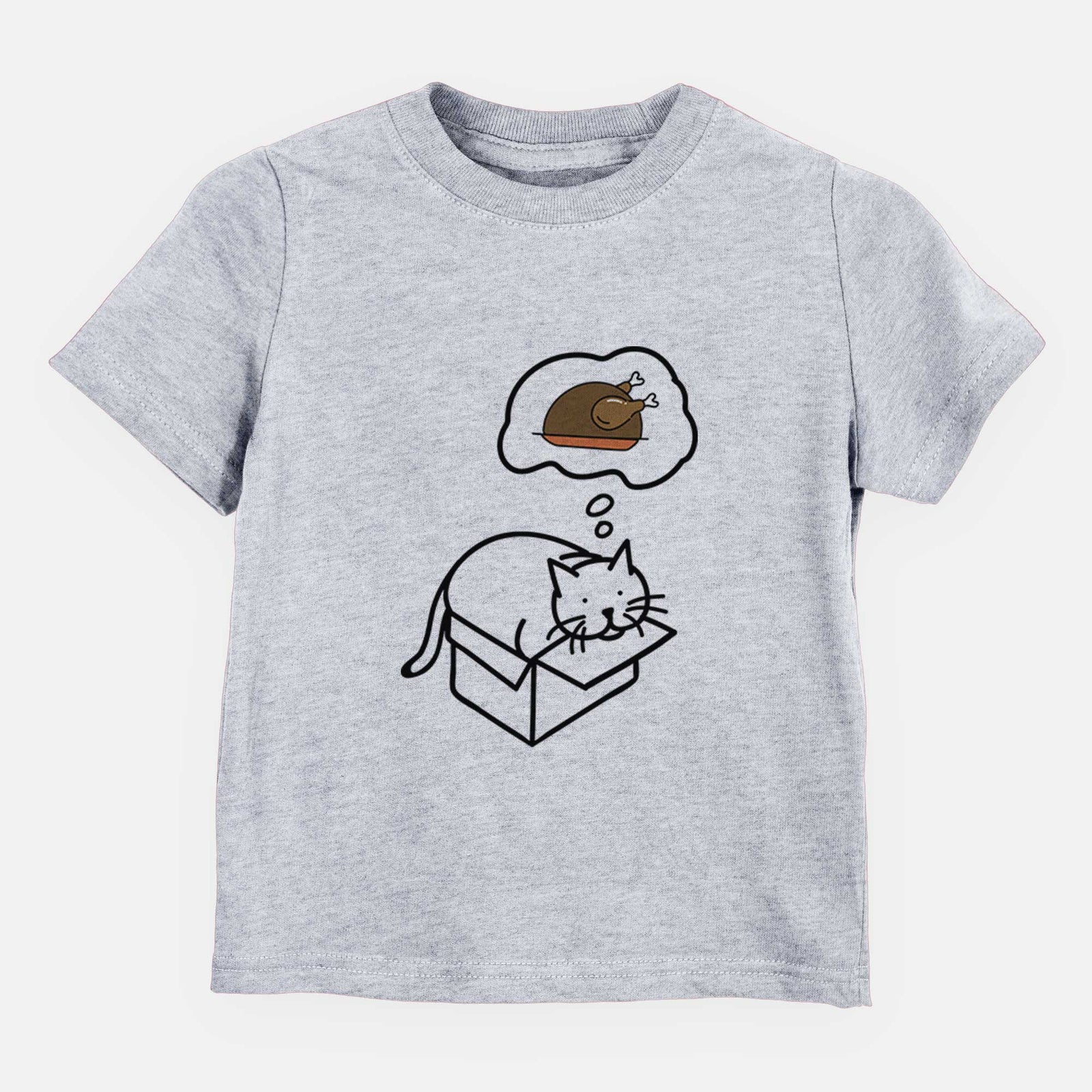 Turkey Thoughts Cat in a Box - Charlie - Kids/Youth/Toddler Shirt