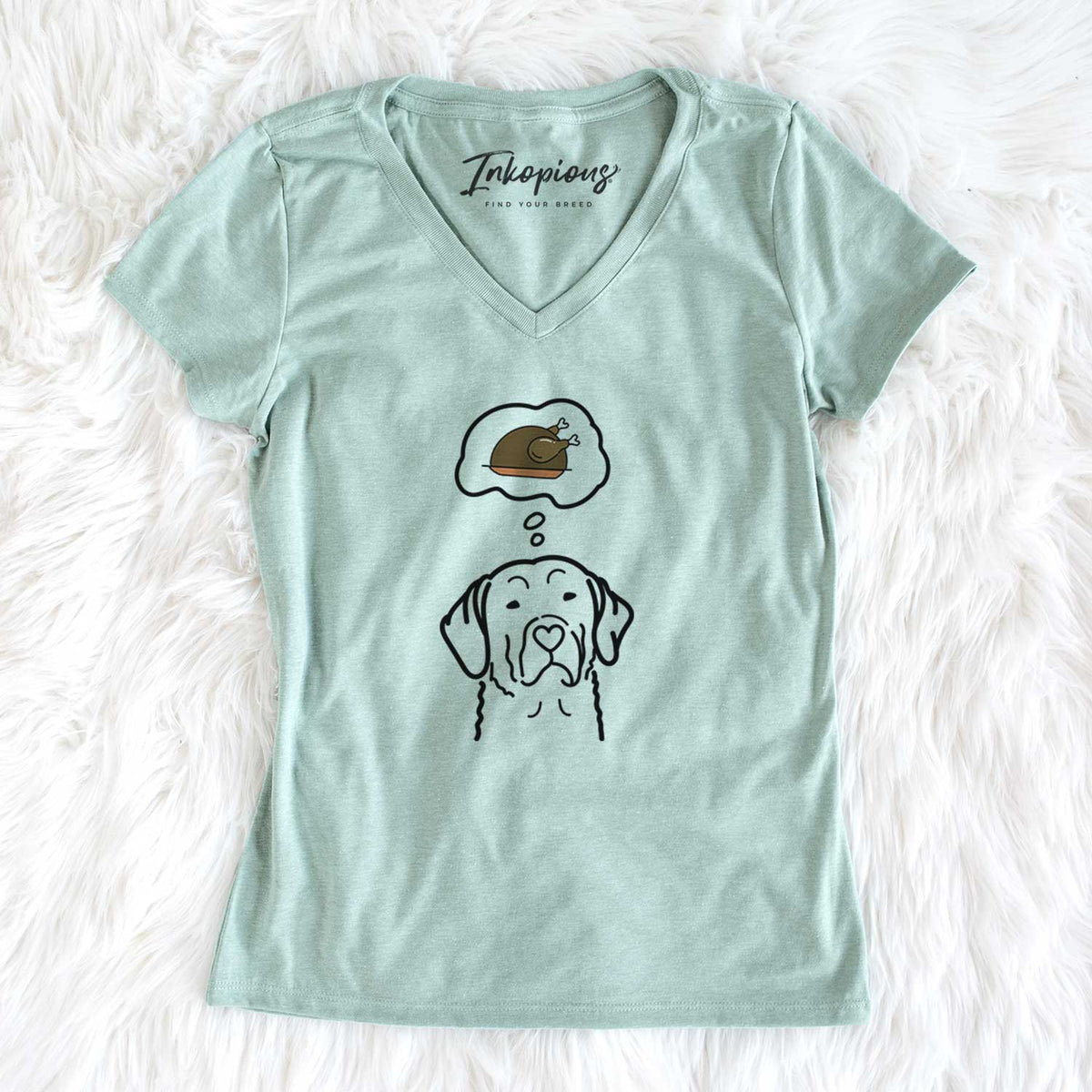 Turkey Thoughts Chesapeake Bay Retriever - Women&#39;s V-neck Shirt