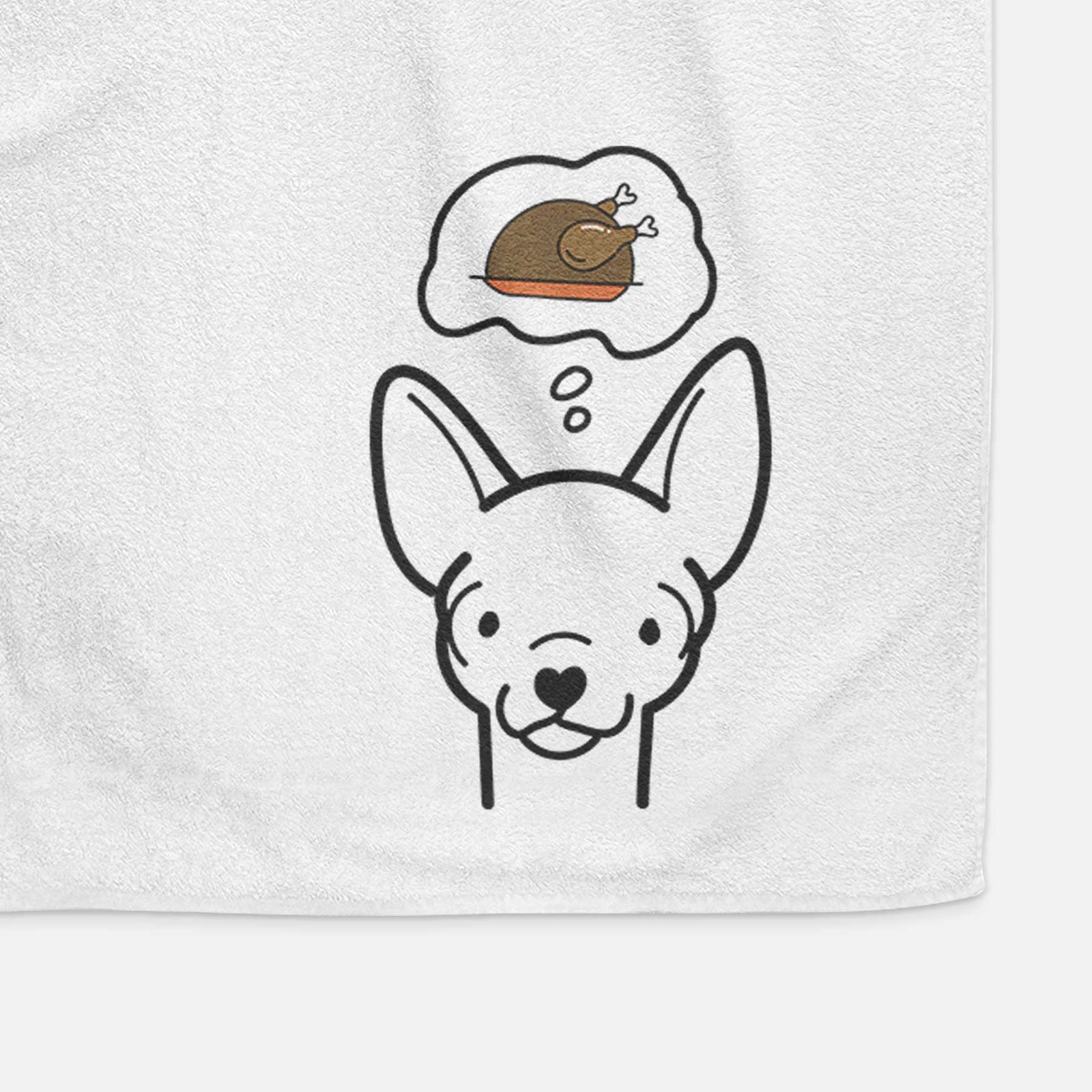 Turkey Thoughts Chihuahua - Decorative Hand Towel