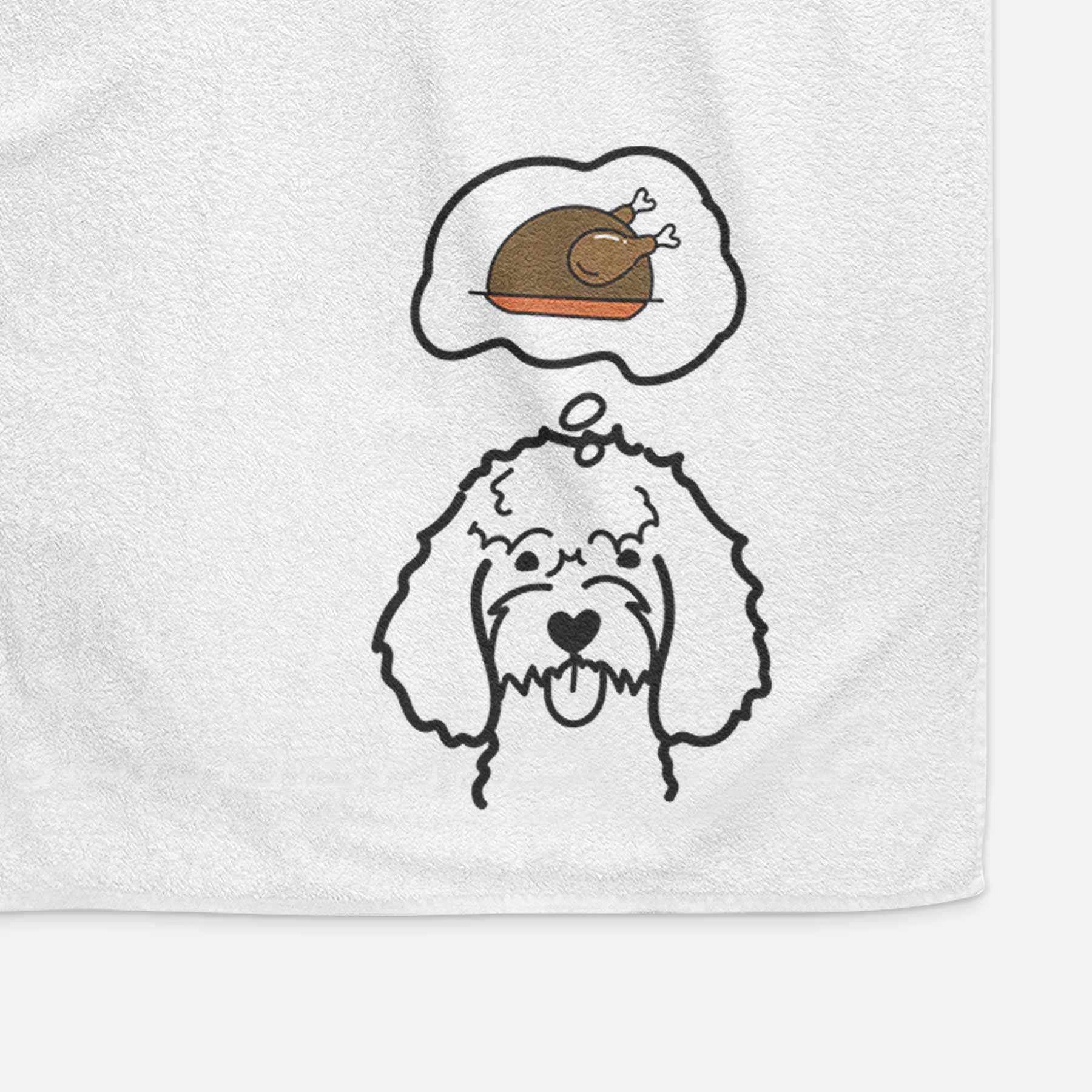 Turkey Thoughts Cockapoo - Decorative Hand Towel