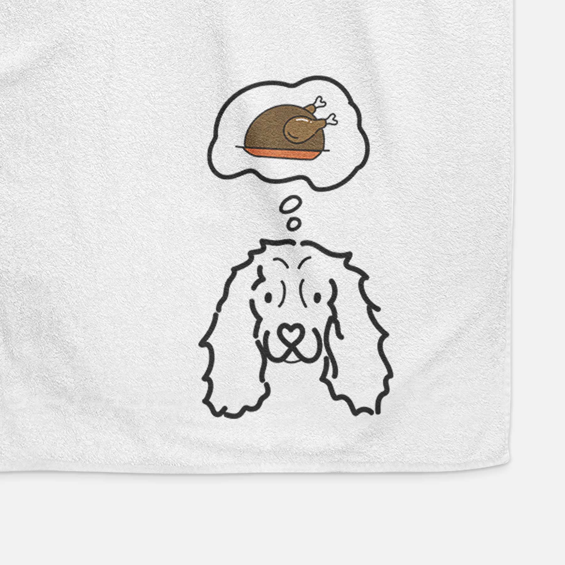 Turkey Thoughts American Cocker Spaniel - Decorative Hand Towel