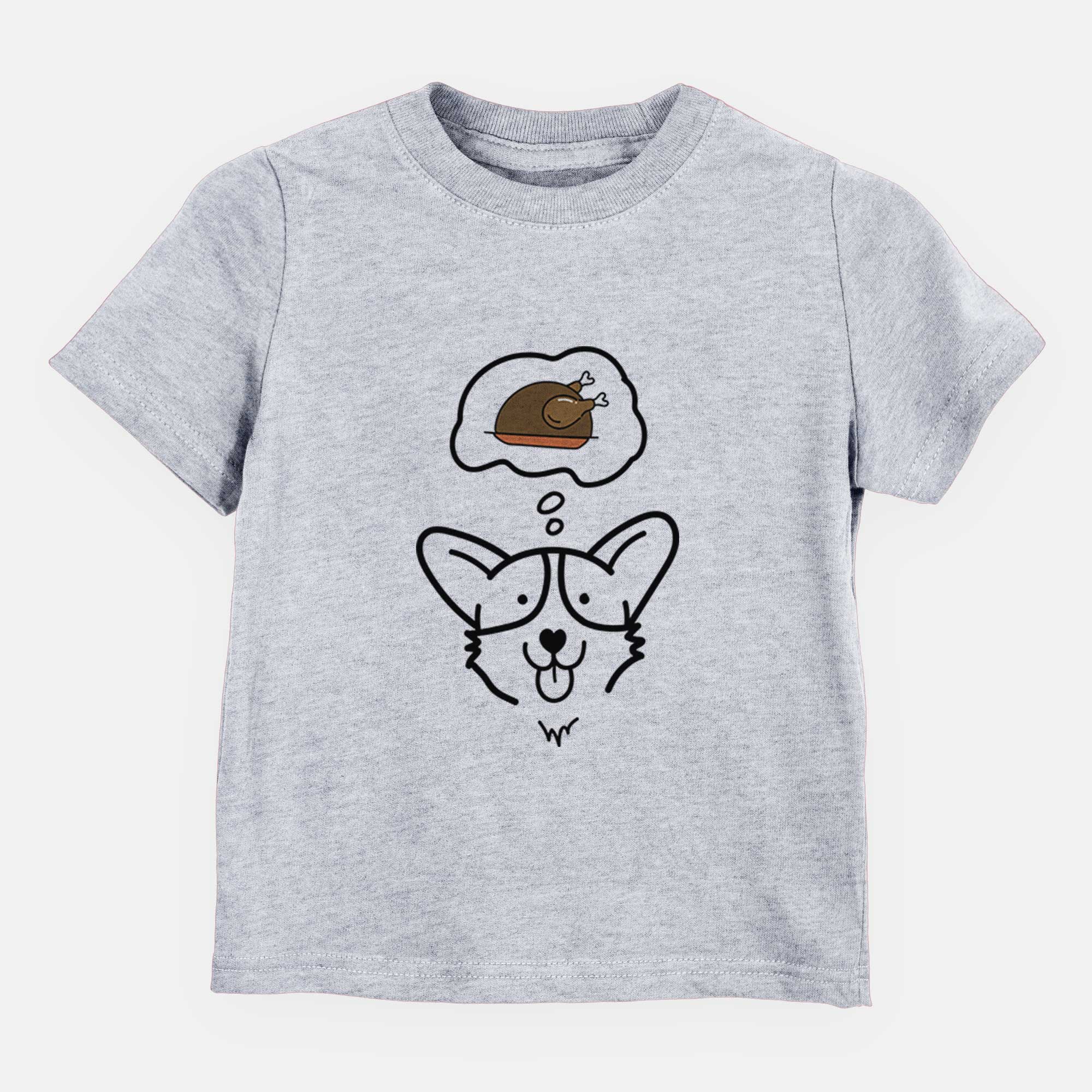 Turkey Thoughts Corgi - Kids/Youth/Toddler Shirt