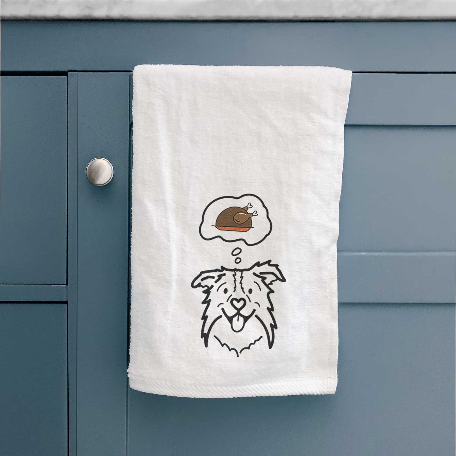 Turkey Thoughts Border Collie - Cricket - Decorative Hand Towel