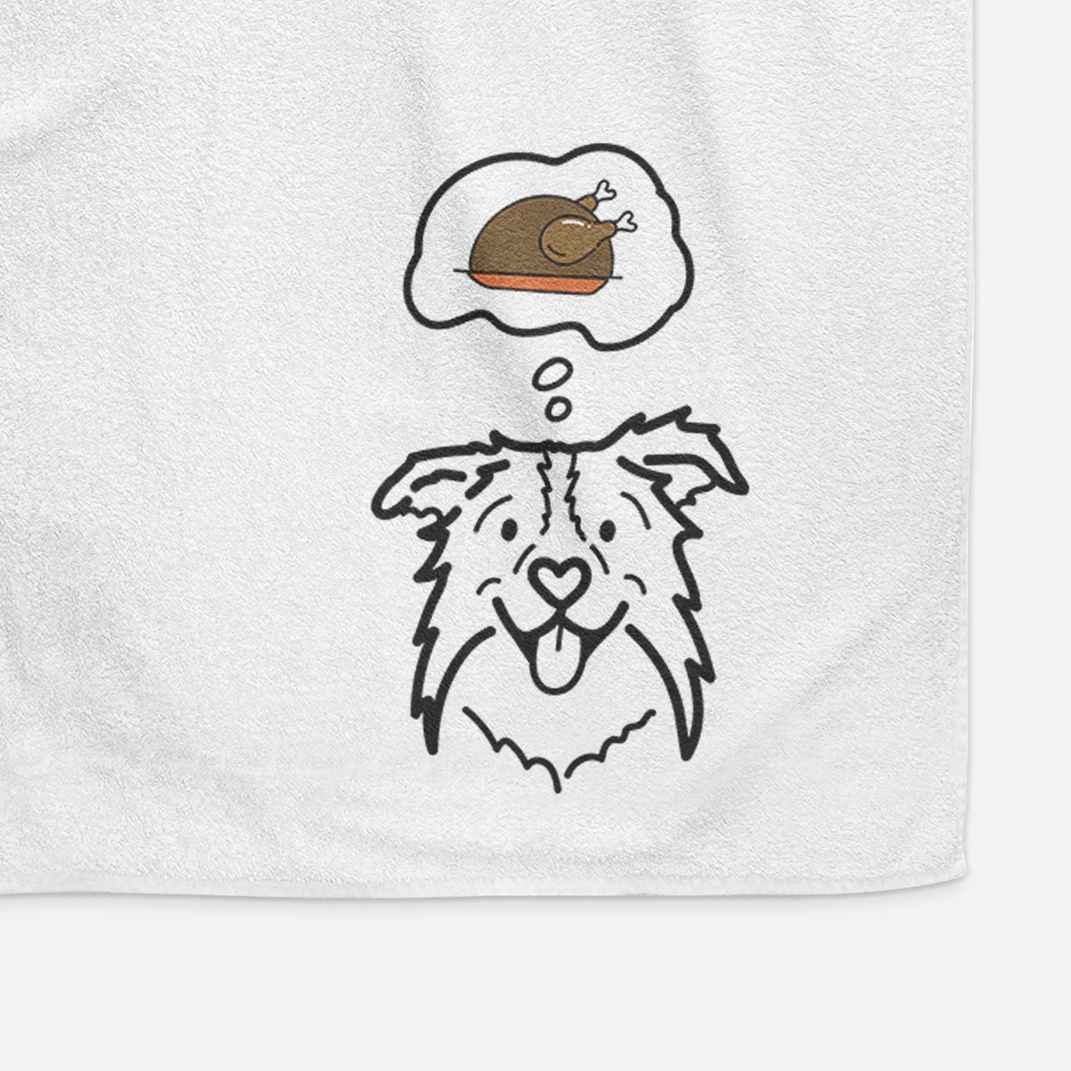 Turkey Thoughts Border Collie - Cricket - Decorative Hand Towel