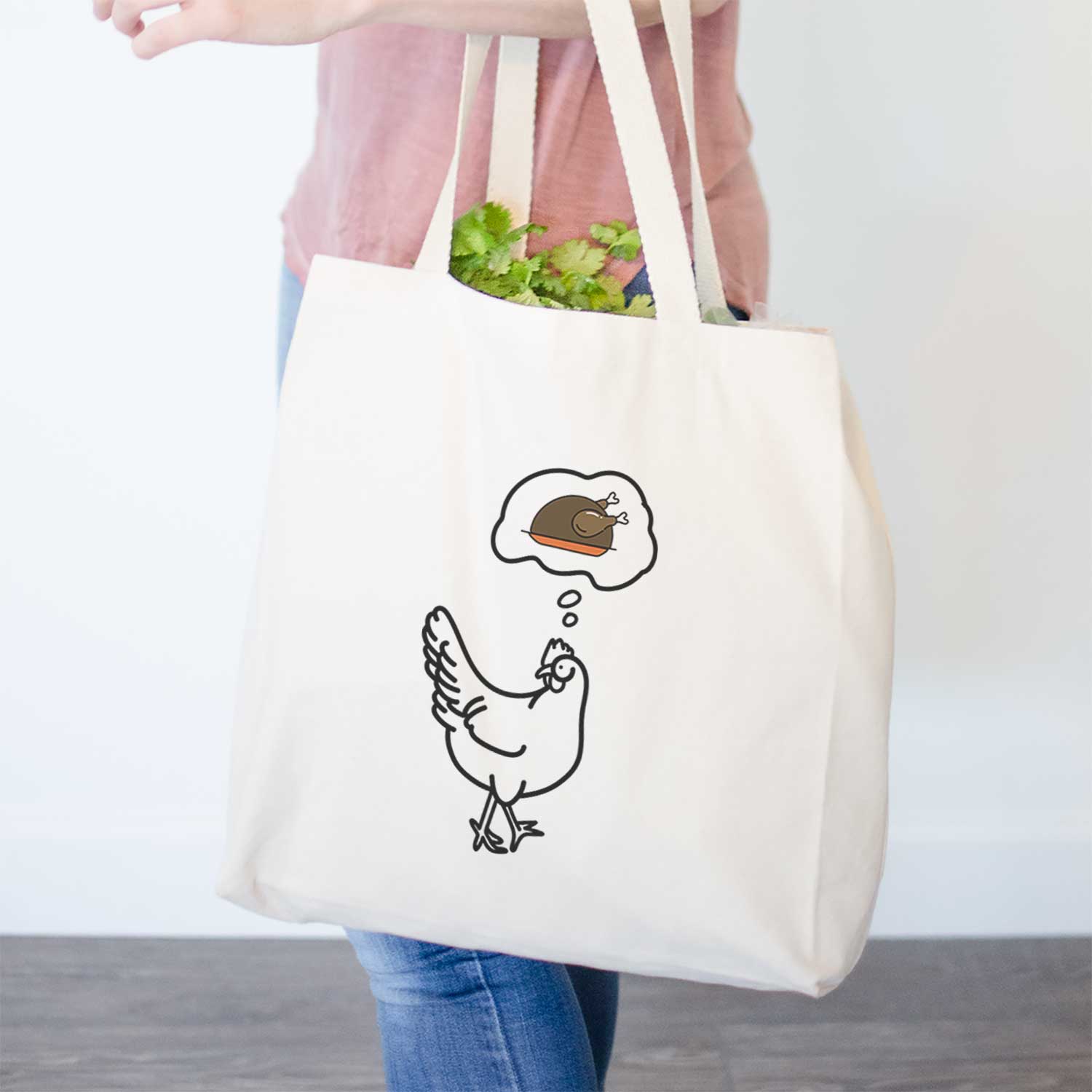 Turkey Thoughts Chicken - Daisy - Tote Bag