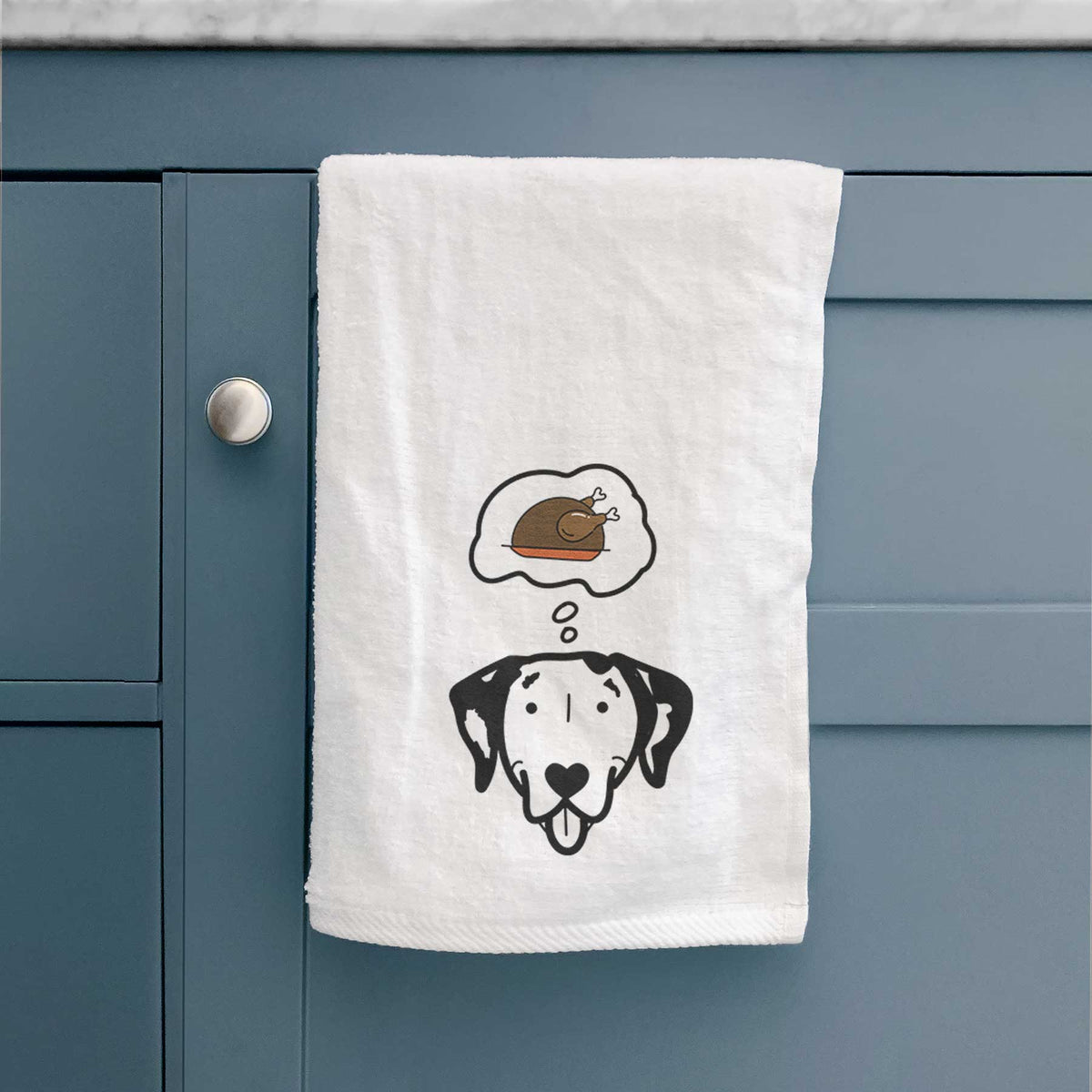 Turkey Thoughts Dalmatian - Decorative Hand Towel