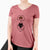 Turkey Thoughts Black Cat in a Box - Doc - Women's V-neck Shirt