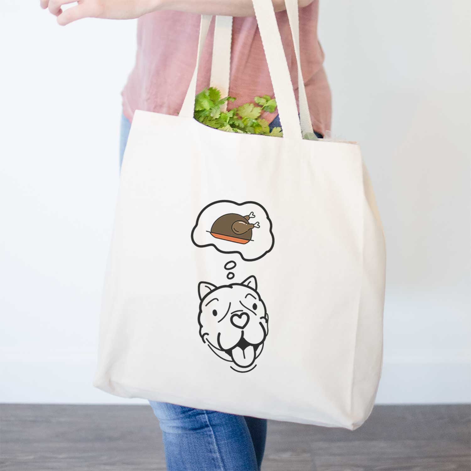 Turkey Thoughts American Bulldog - Draco - Tote Bag