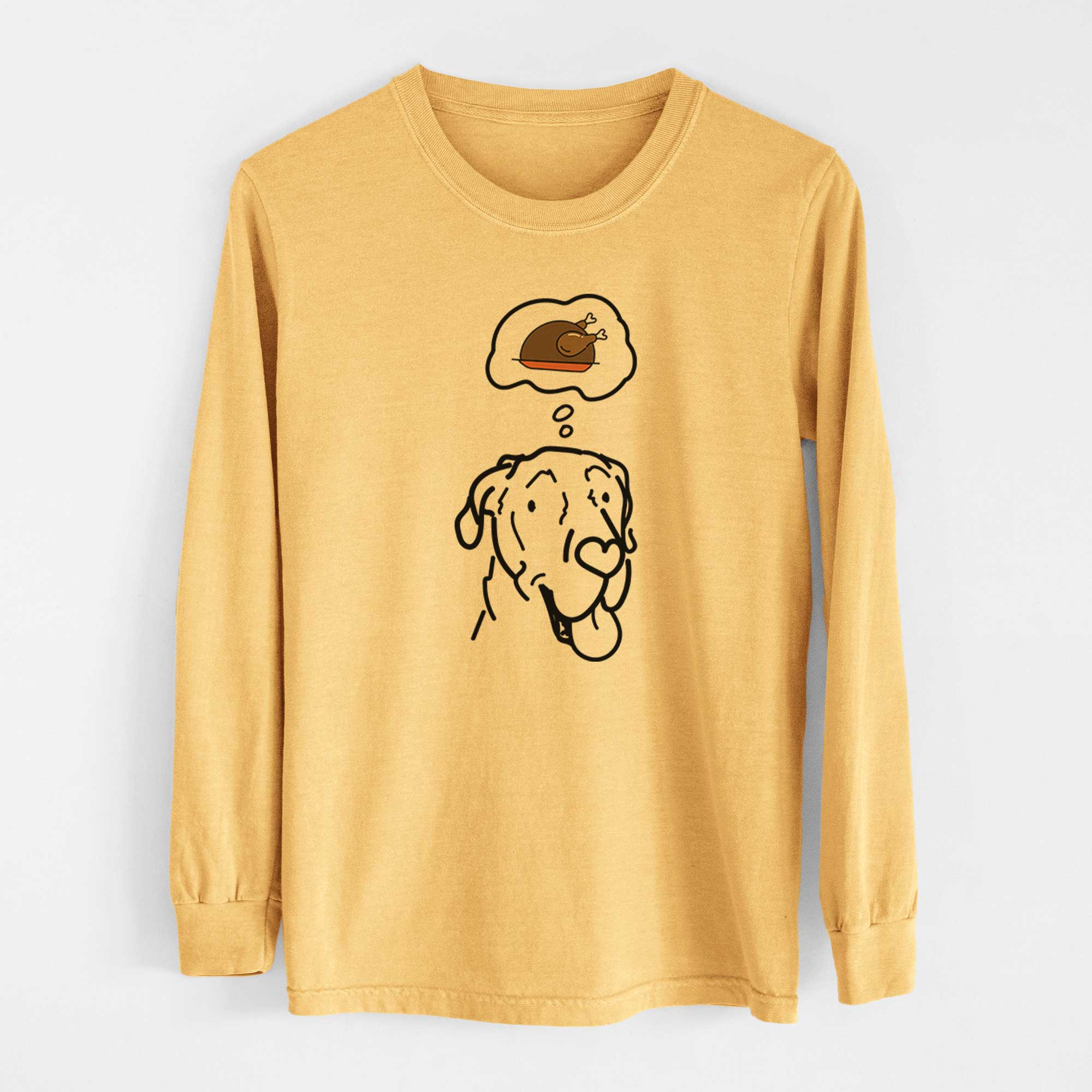 Turkey Thoughts Great Dane - Duncan - Heavyweight 100% Cotton Long Sleeve