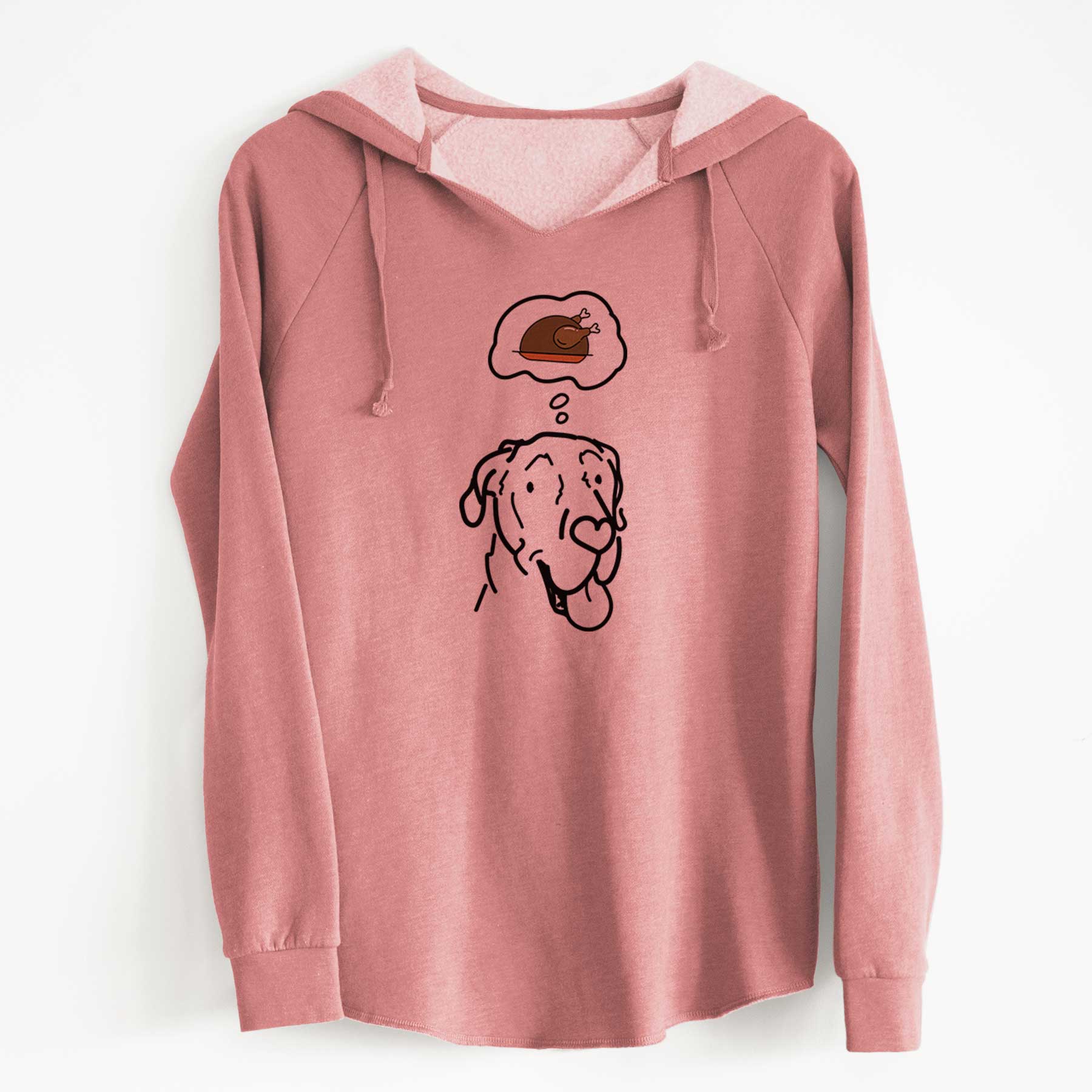 Turkey Thoughts Great Dane - Duncan - Cali Wave Hooded Sweatshirt