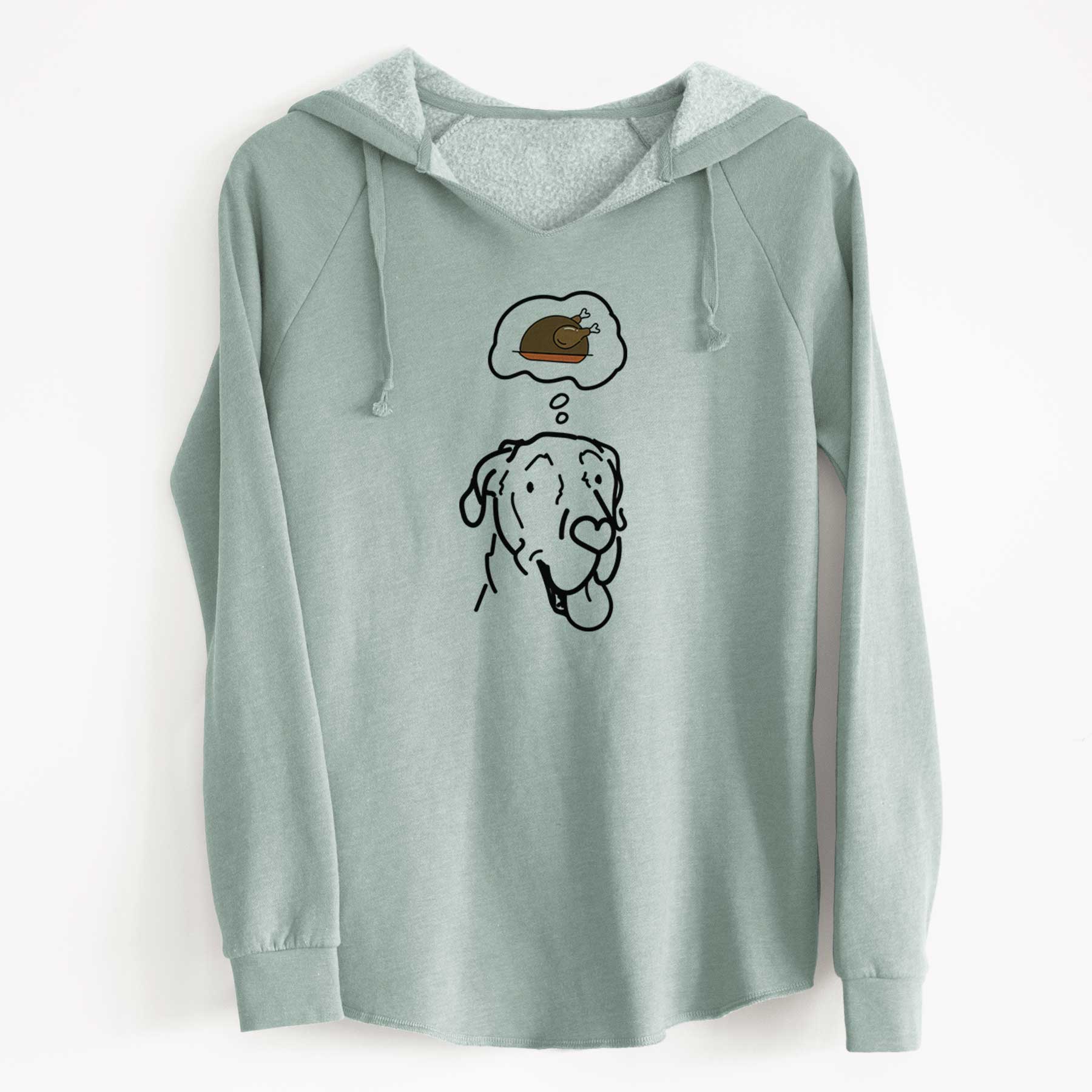 Turkey Thoughts Great Dane - Duncan - Cali Wave Hooded Sweatshirt