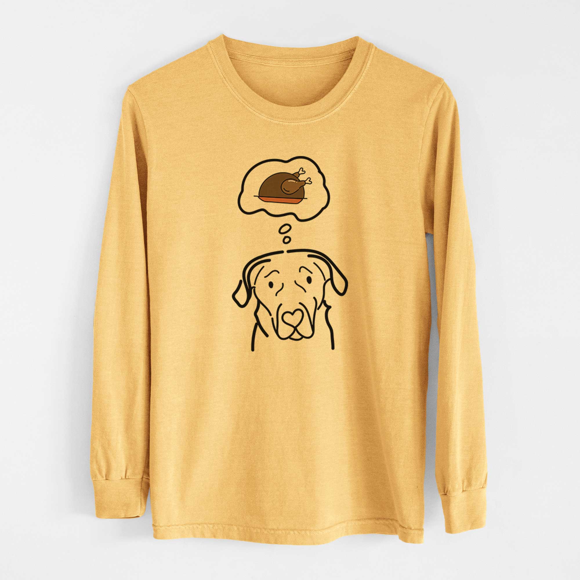 Turkey Thoughts English Labrador - Heavyweight 100% Cotton Long Sleeve