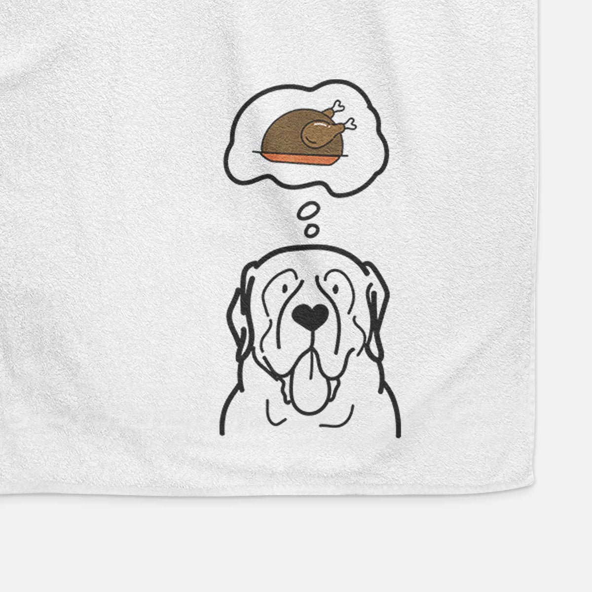 Turkey Thoughts English Mastiff - Decorative Hand Towel