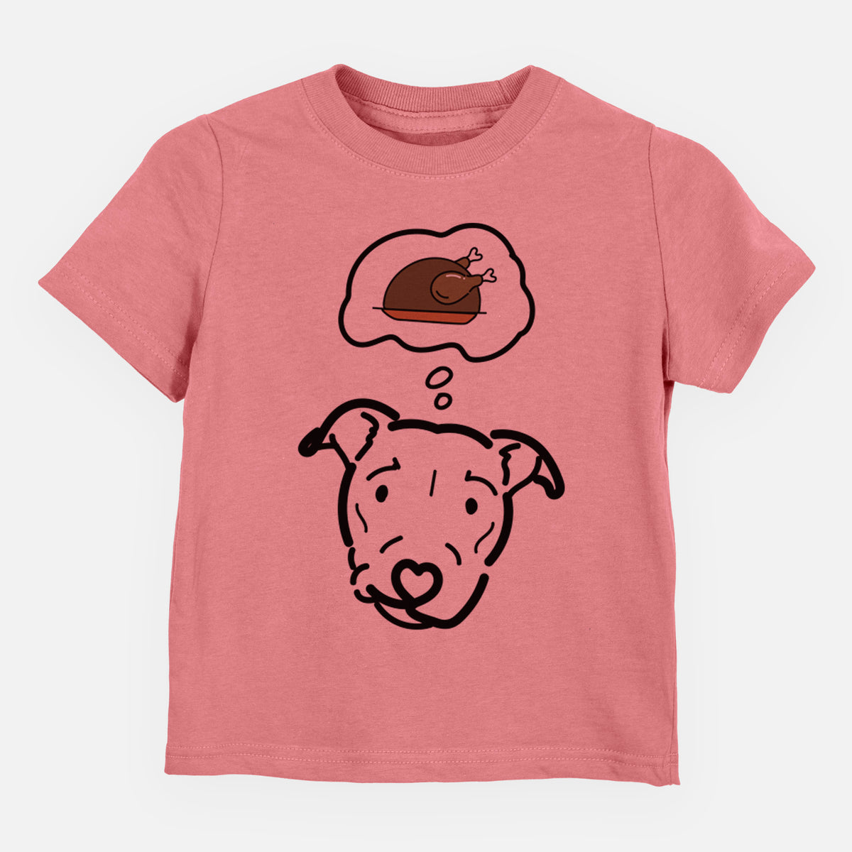 Turkey Thoughts Pitbull Mix - Ernie - Kids/Youth/Toddler Shirt